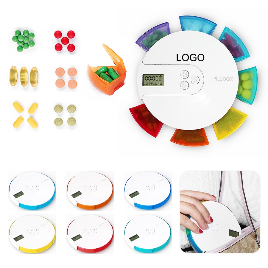 7 Days Digital Electronic Round Timer Pillbox 6