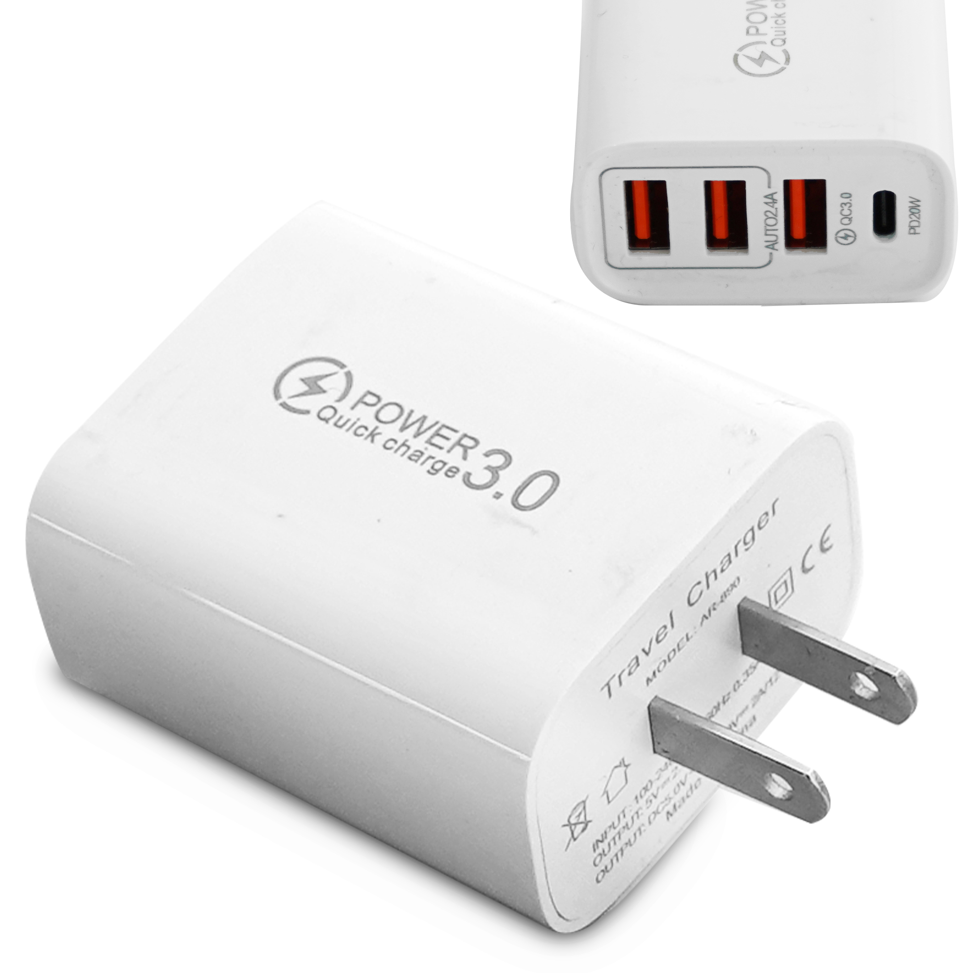 MOQ100 4 Port USB Wall Charger Block 2