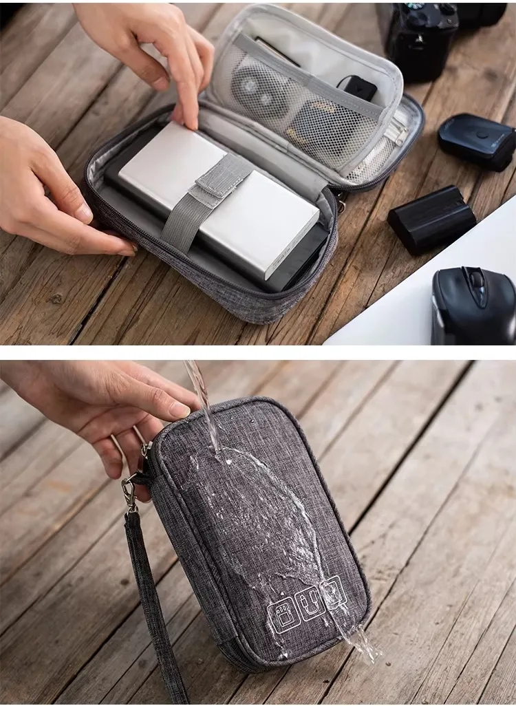 Travel Case Earphone USB Cable Storage Bag 4
