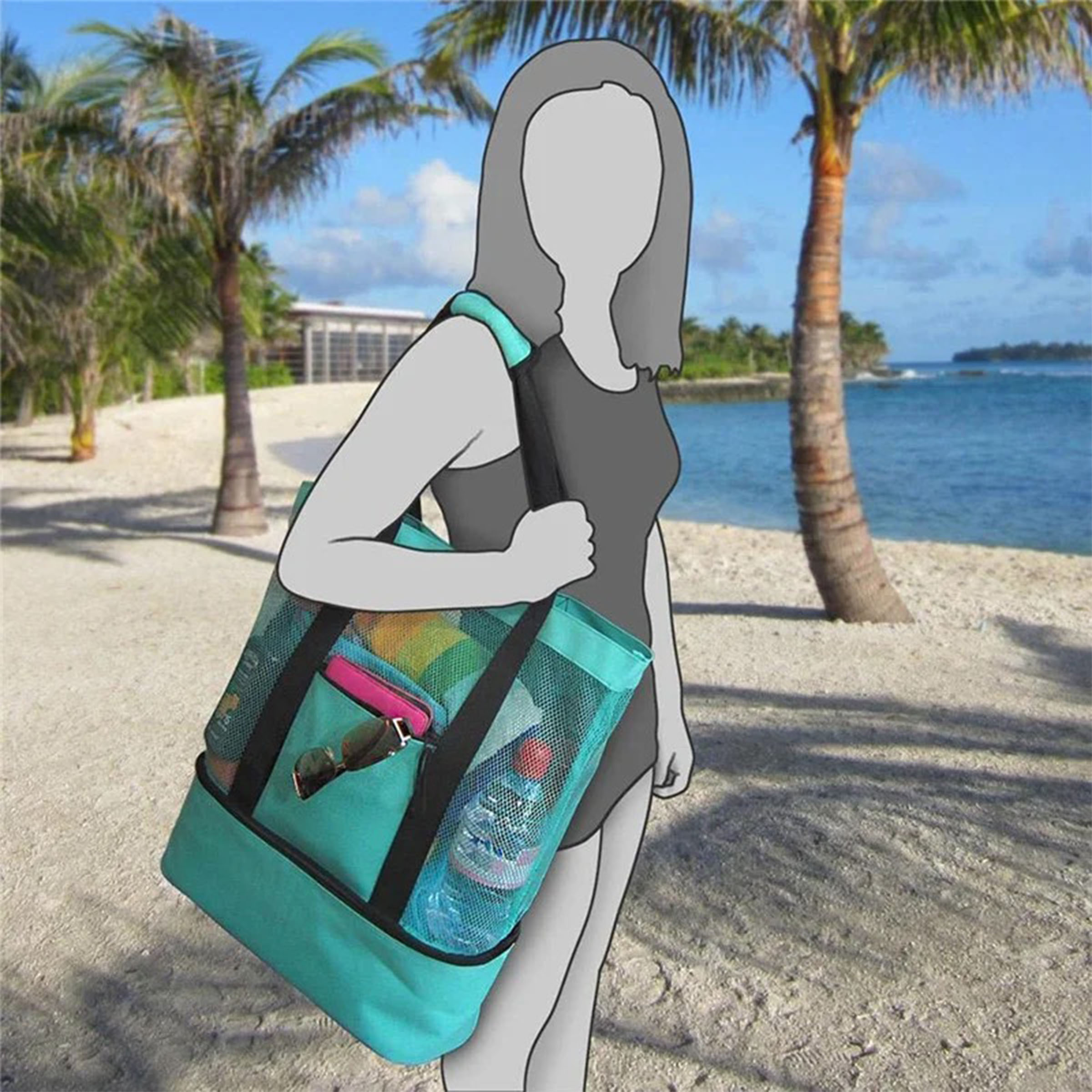Oxford Multi-Purpose Mesh Tote Bag With Comfortable Shoulder Straps 4