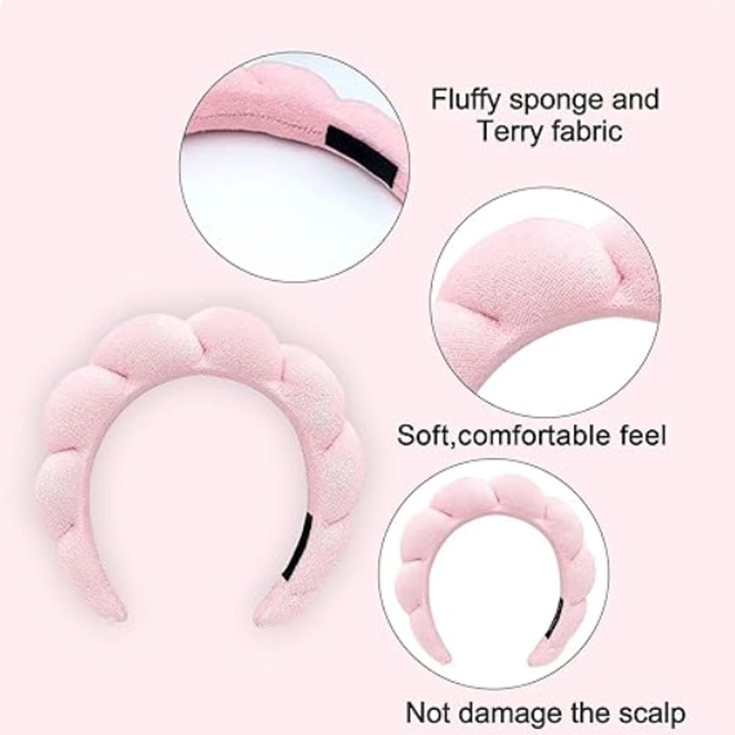 3 PCS Spa Headband and Wristband Set 4