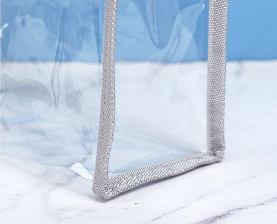 12 x 12 x 6 Inch Clear Tote Bags PVC Plastic Tote Bag With Handles 2