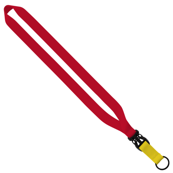 3/4" Multi-Color Polyester Lanyard with Slide Buckle Release & Split-Ring 60