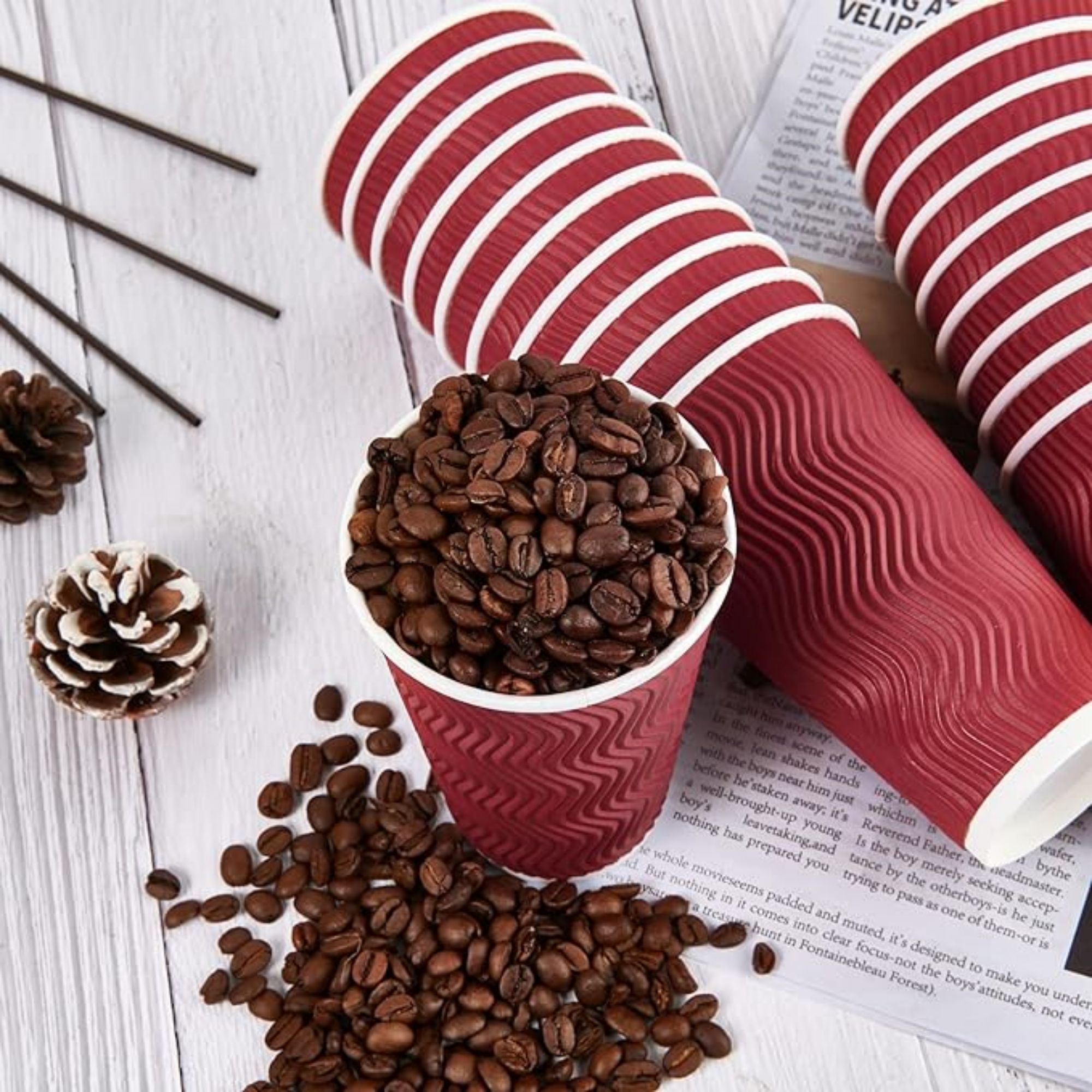 50 Pack 16 oz Disposable Paper Cups, custom paper cup with logo imprint 3