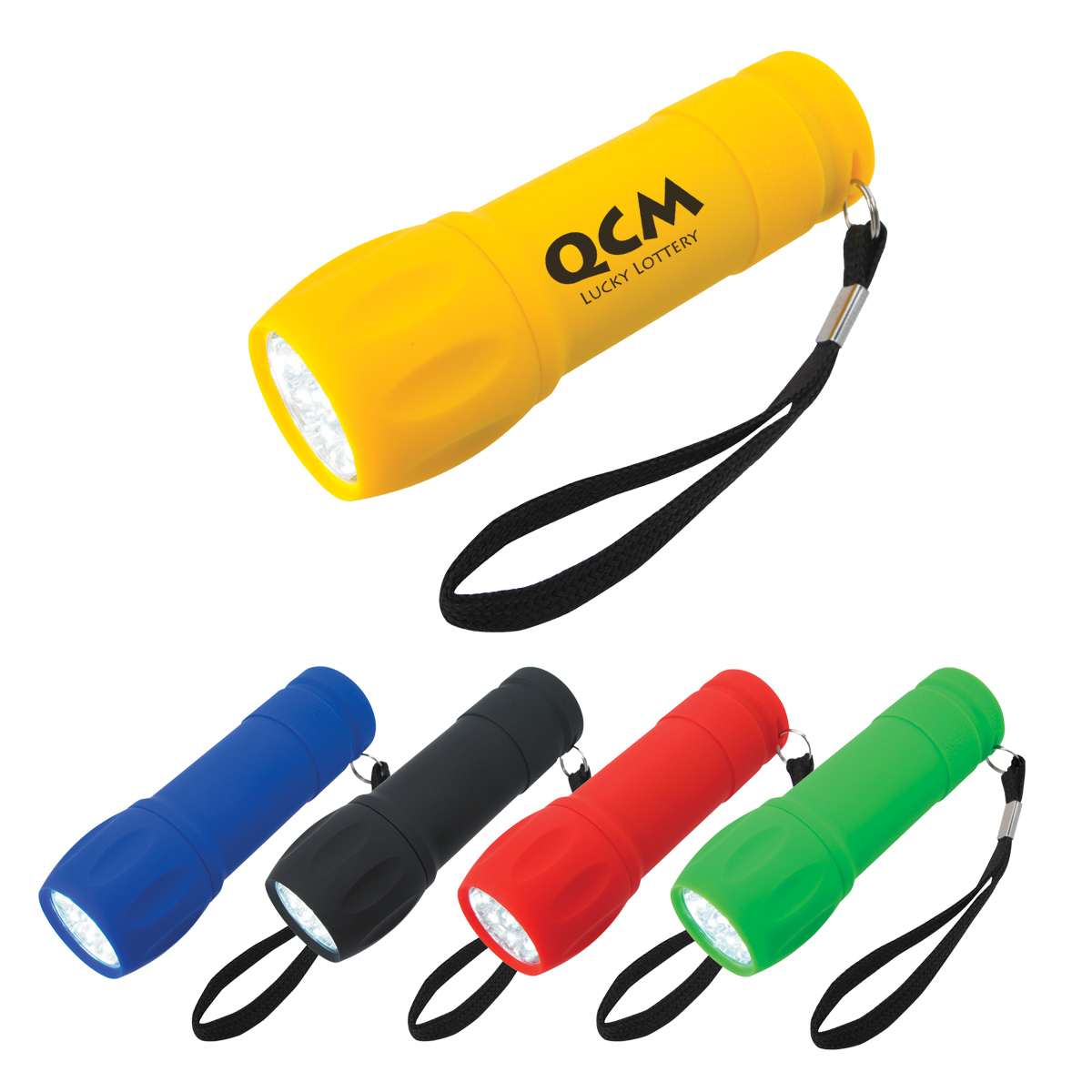 Rubberized Torch Light With Strap 8