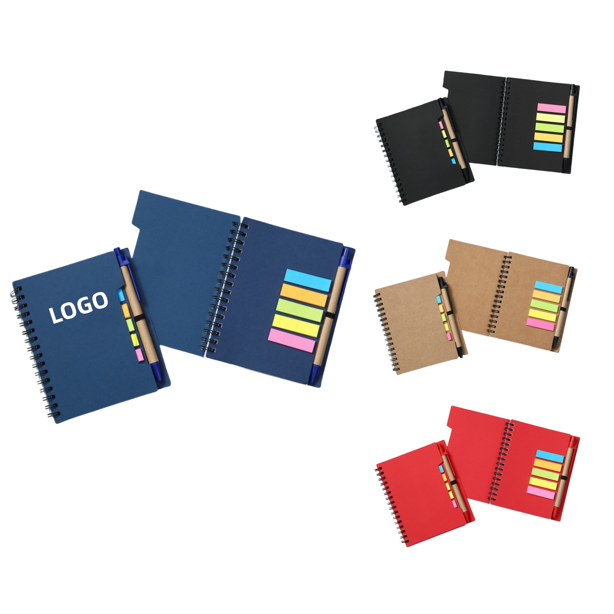 Sticky Flag Spiral Jotter Notepad W/Pen 2