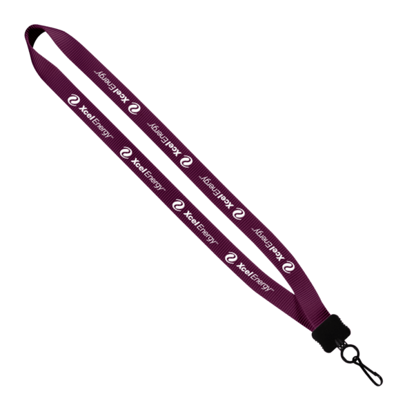 3/4" Smooth Nylon Lanyard with Plastic Clamshell, O-Ring & Metal Swivel Sna 17