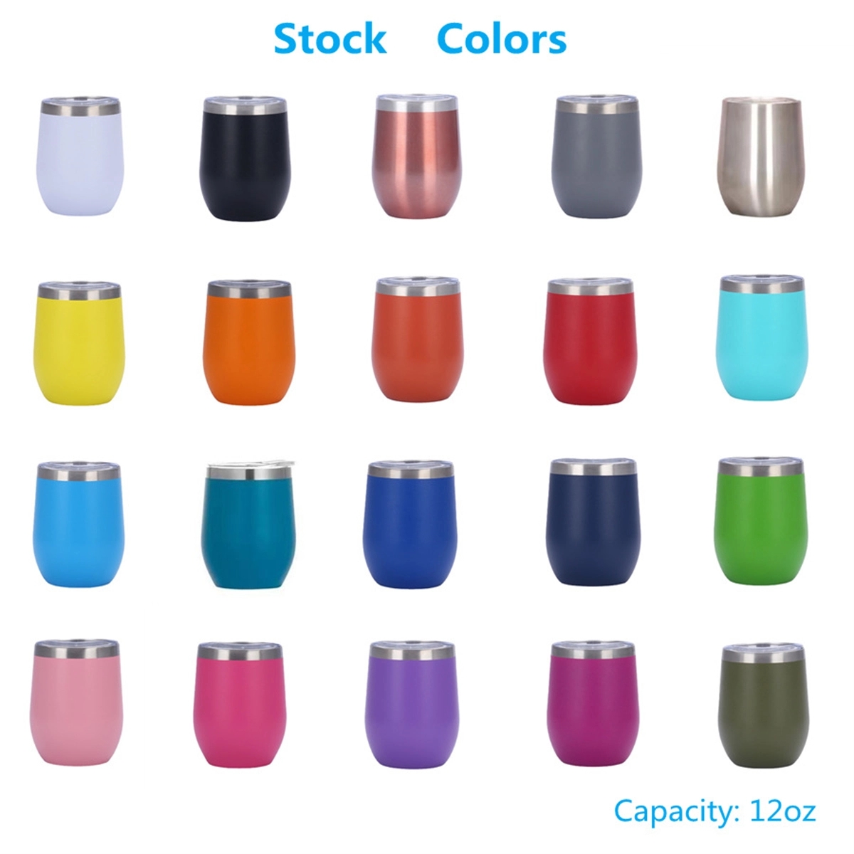 Stainless Steel Wine Tumbler With Lid 12Oz 5