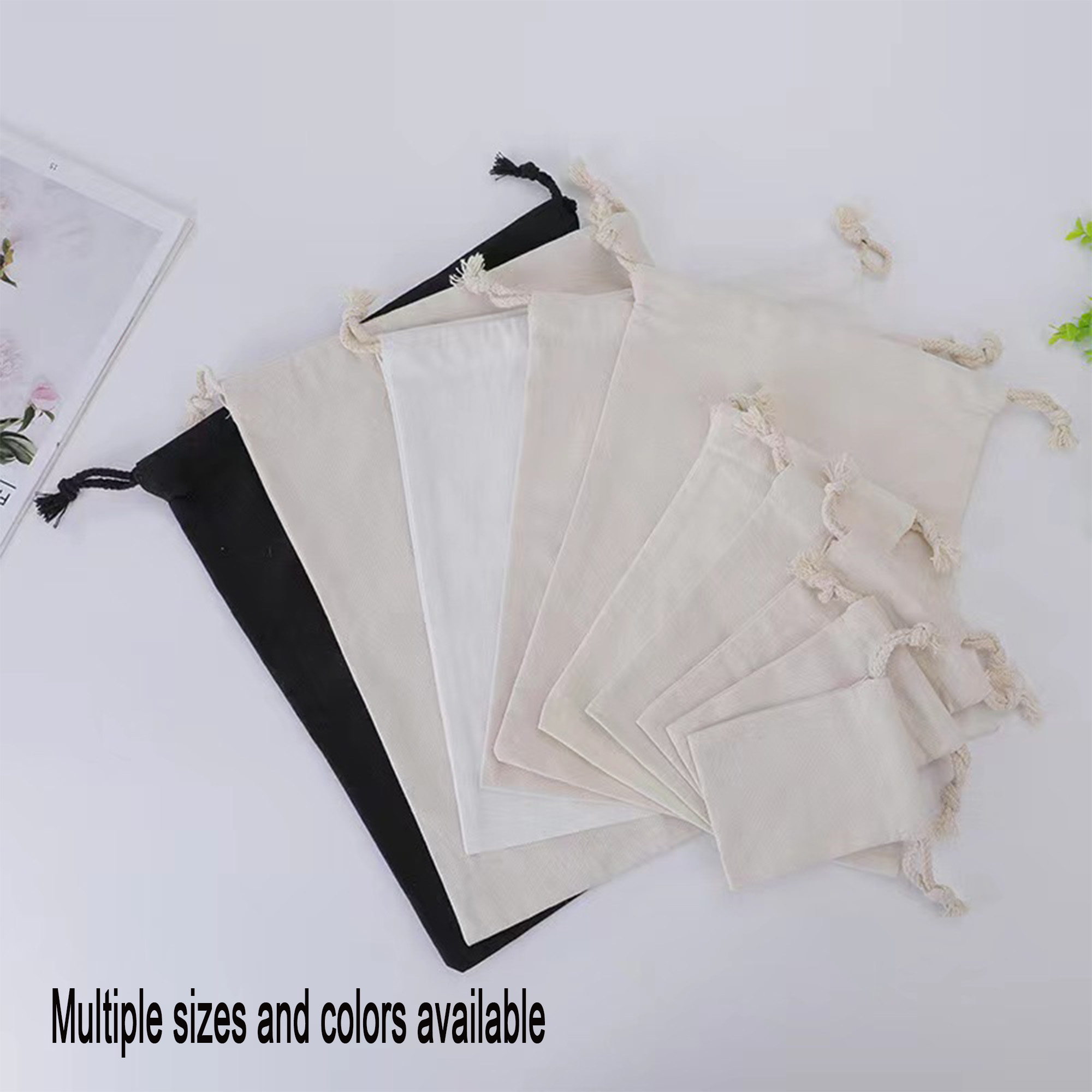 Canvas Drawstring Bag Carry Sack 6