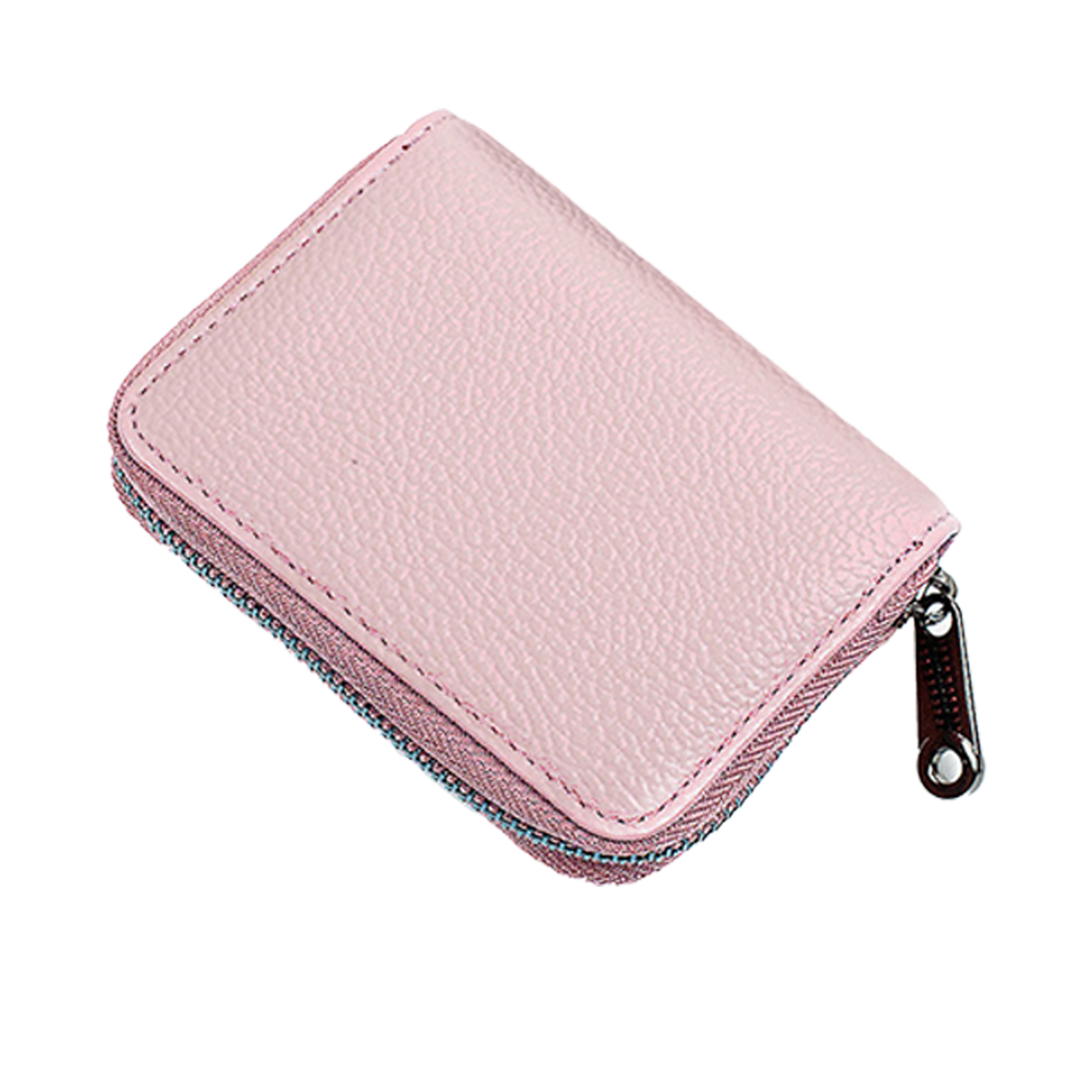 PU Leather Portable Cardholder With Zipper 6