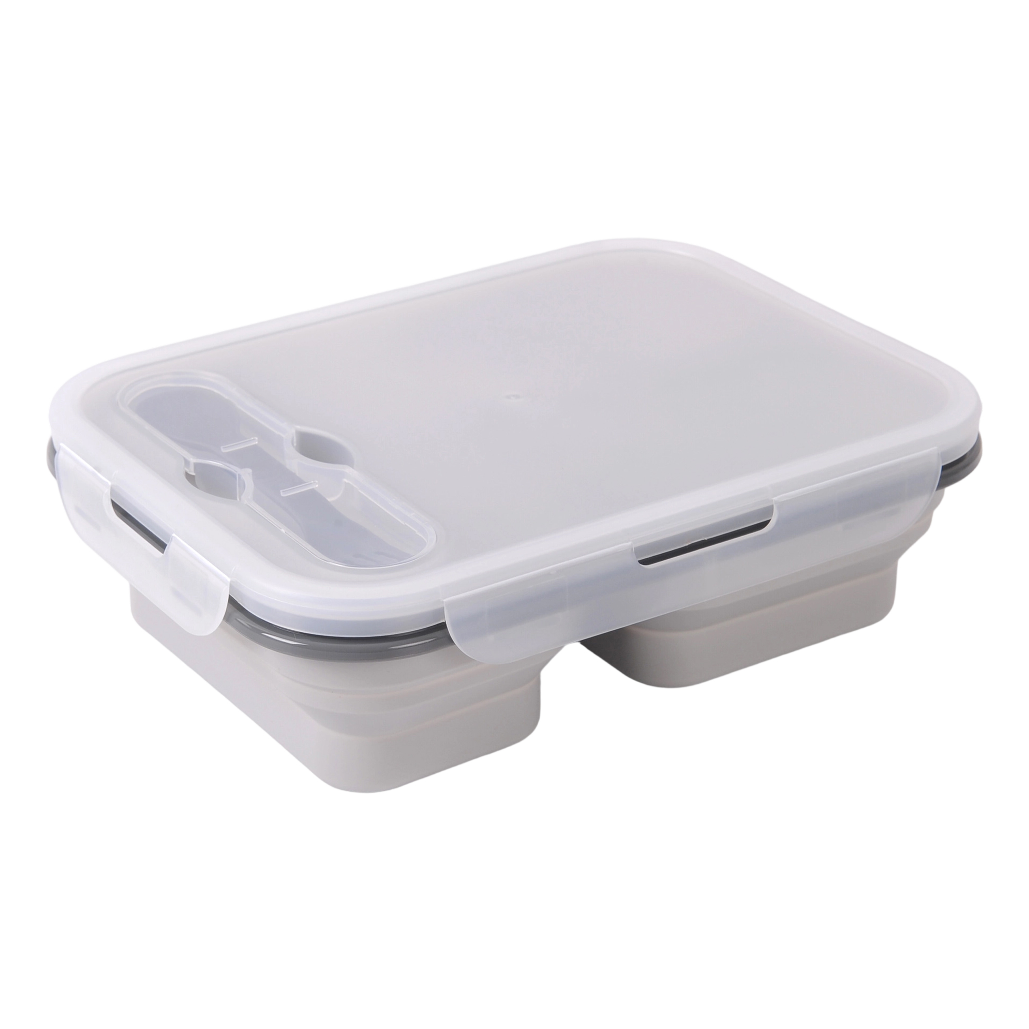 Collapsible Food Grade Silicone Lunch Box 9.36" x 6.83" x 1.37" 8