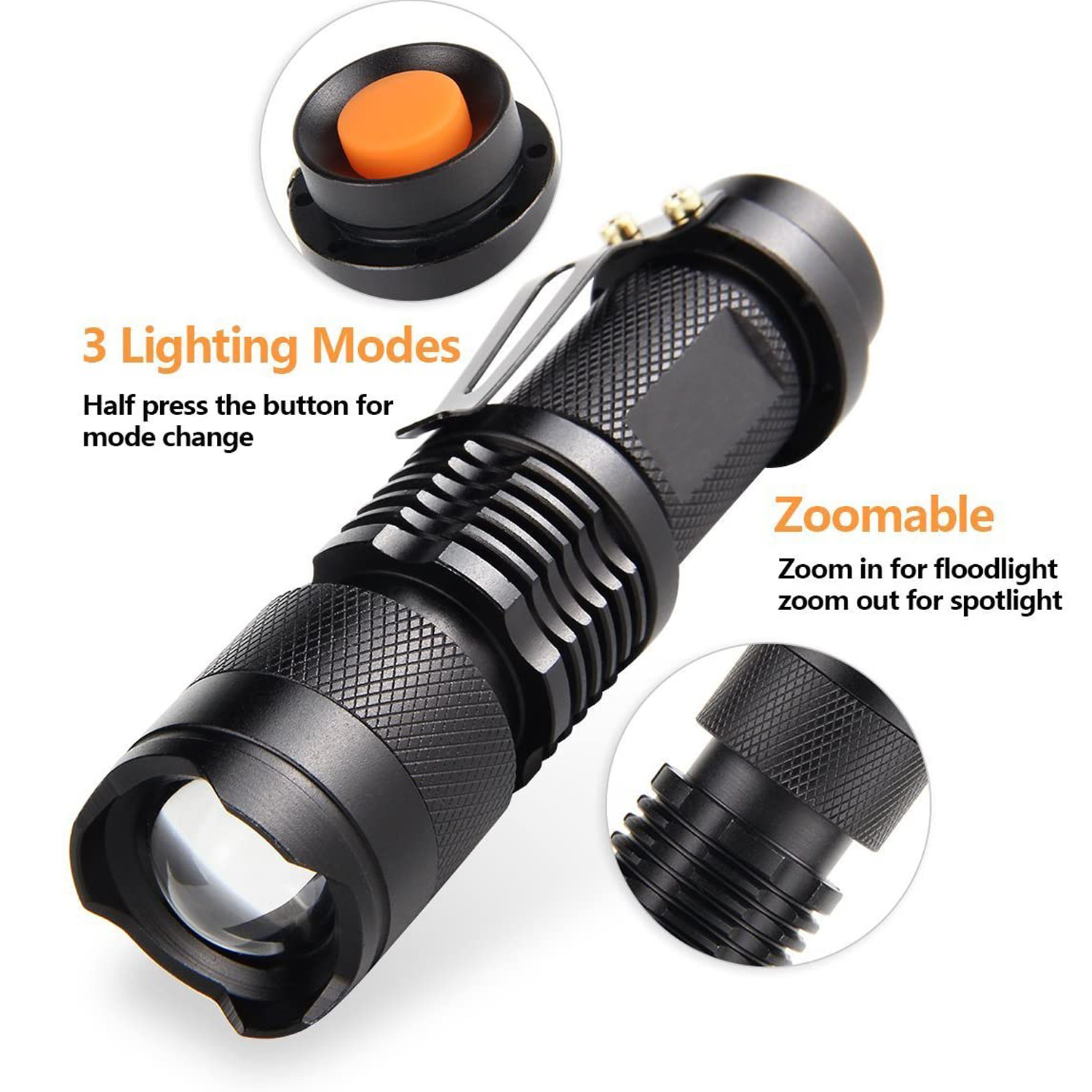 Stepless Zoom Flashlight 6