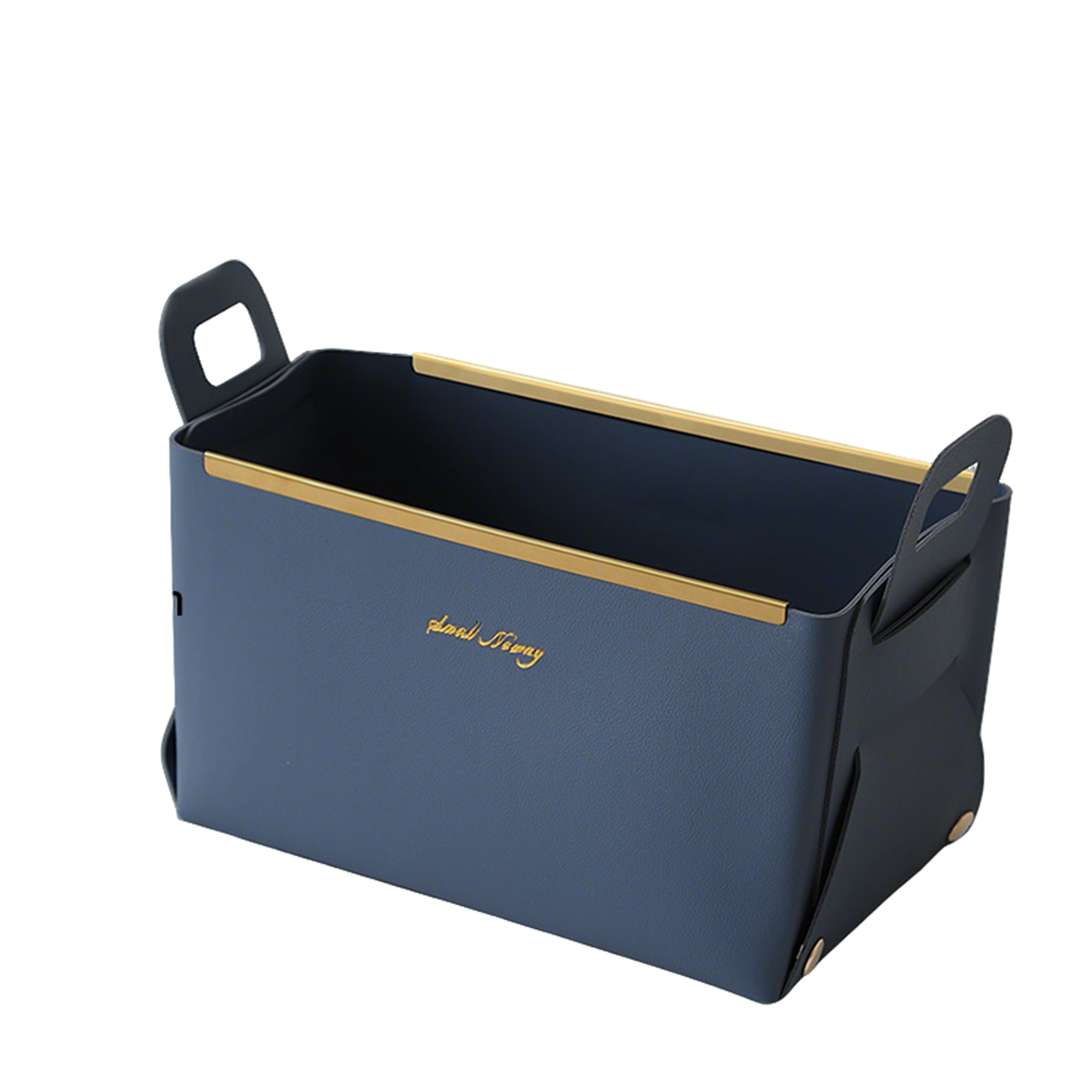 Pu Leather Collapsible Desktop Basket 9" x 5.6" x 5" 4