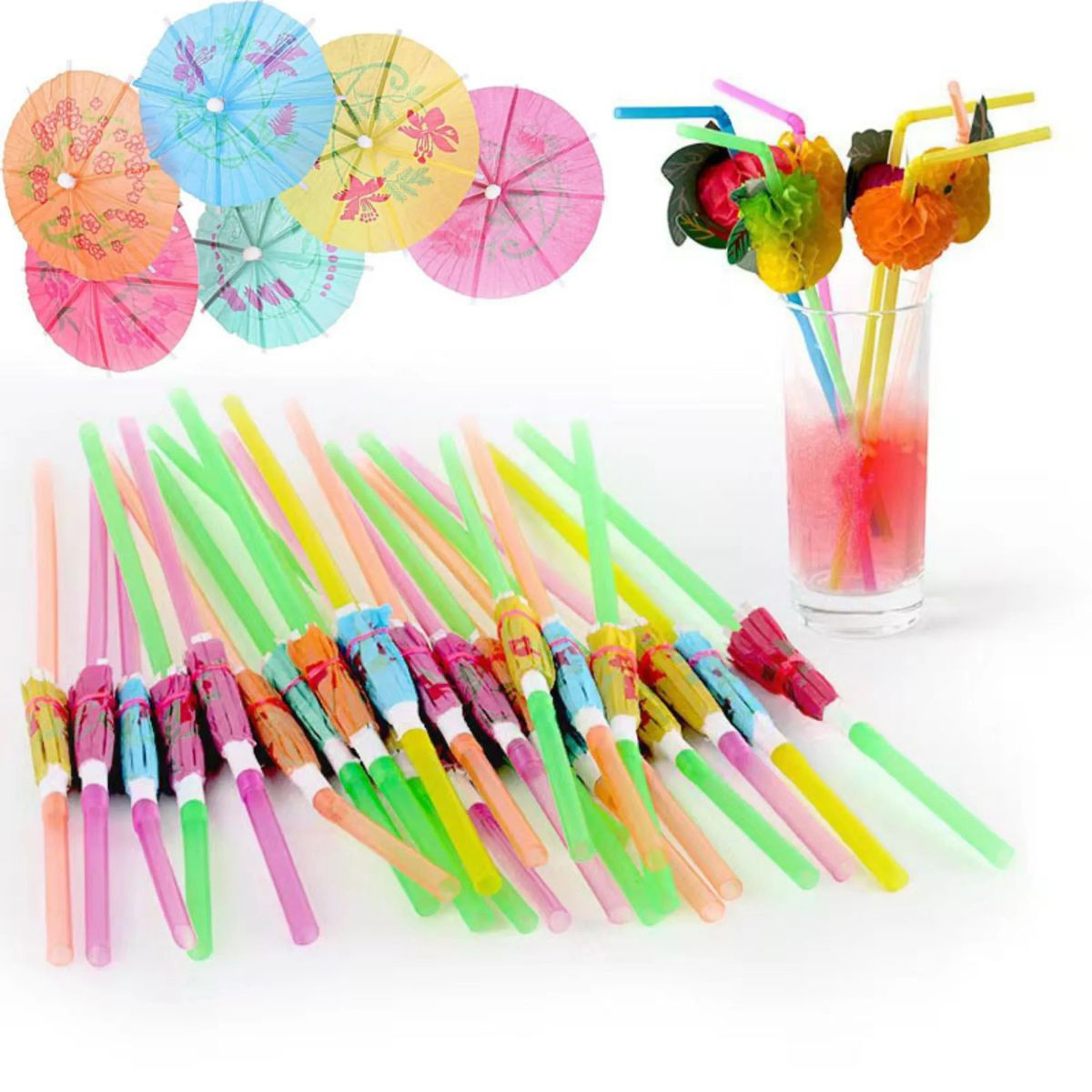 Paper Cocktail Umbrella Picks for Party Drinks 3