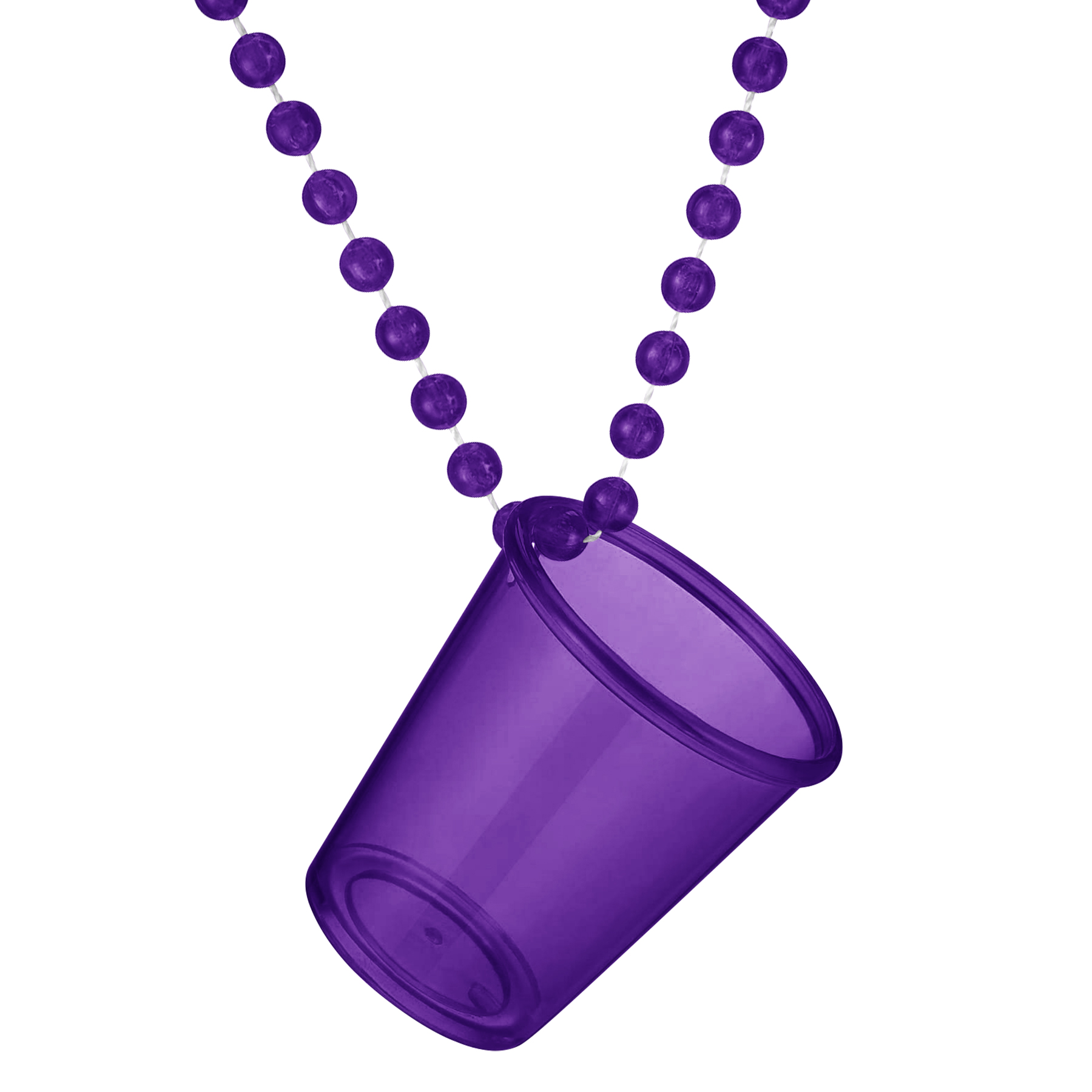 Plastic Shot Glass With Beaded Chain For Parties & Events 3