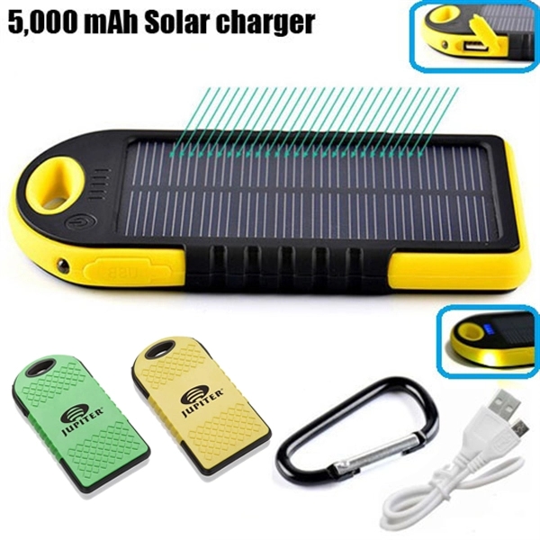 Quick Ship 5000mAh Solar Power Bank 7