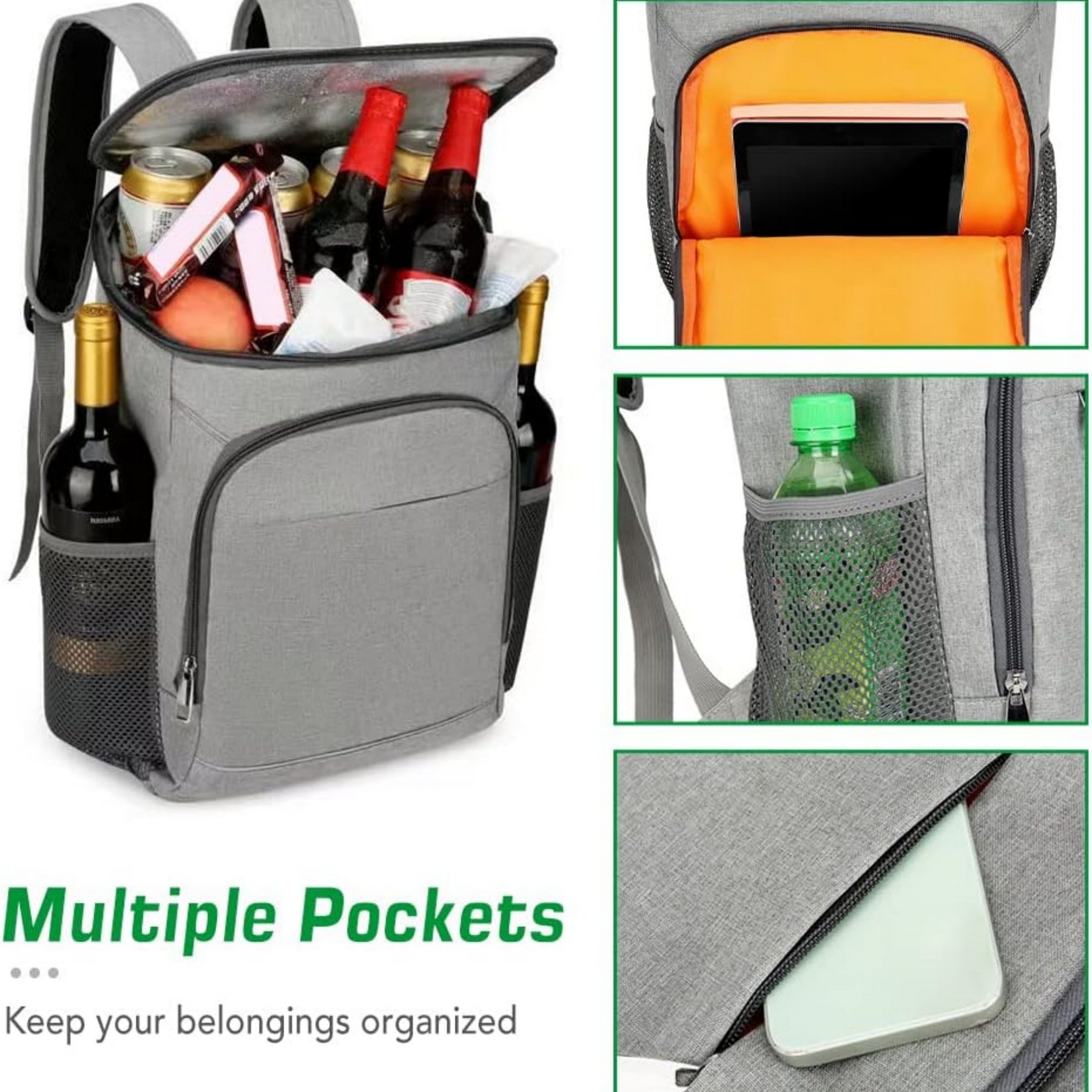 Large Capacity Lunch Insulated Backpack Cooler 4