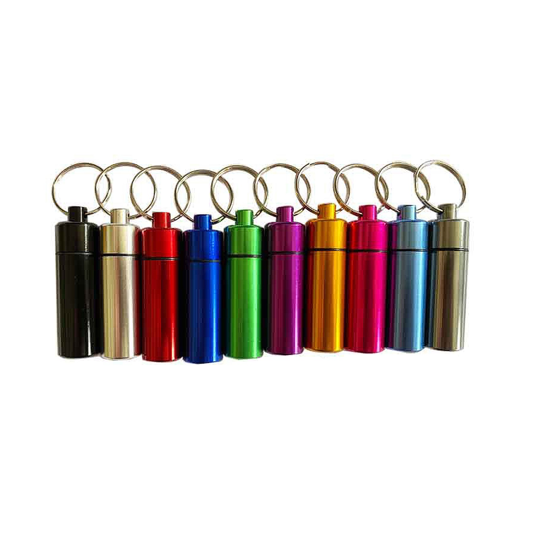 Waterproof Aluminum Pill Case w/Keychain 8
