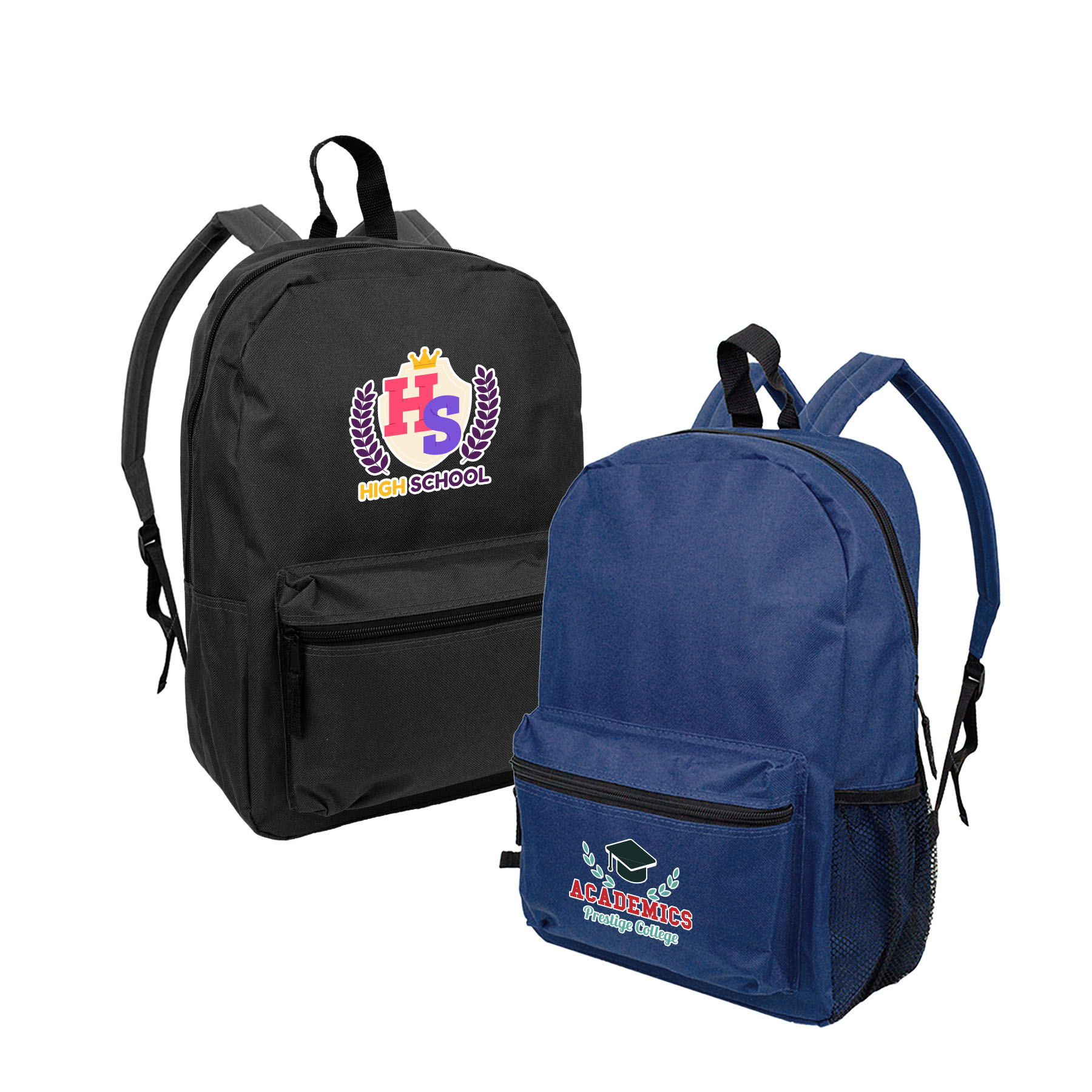 600D Super Vales School Heavy Duty Backpack w/Mesh Bottle Pocket-CLOSE OUT 5