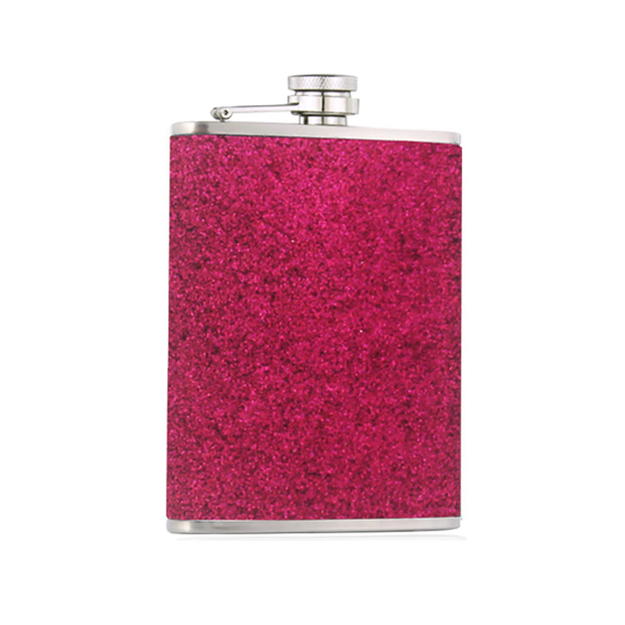 8OZ Shiny Stainless Steel Vodka Flask With Funnel 8