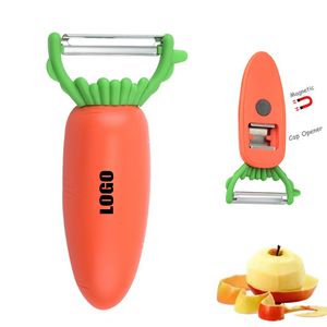 Ergonomic Carrot Shaped Magnetic Peeler And Bottle Opener 7