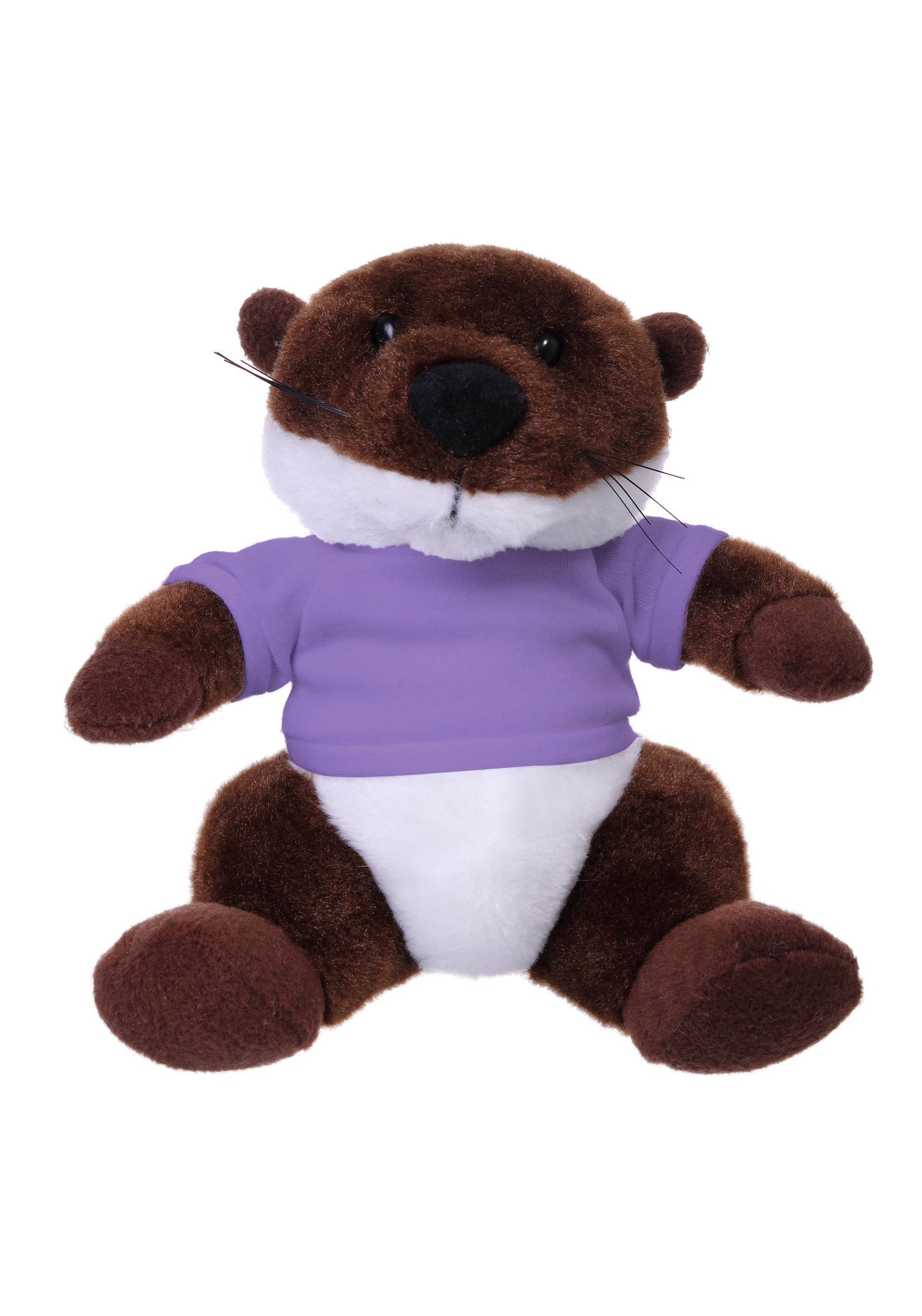 Soft Plush Stuffed Sitting Otter wearing a T-Shirt 14