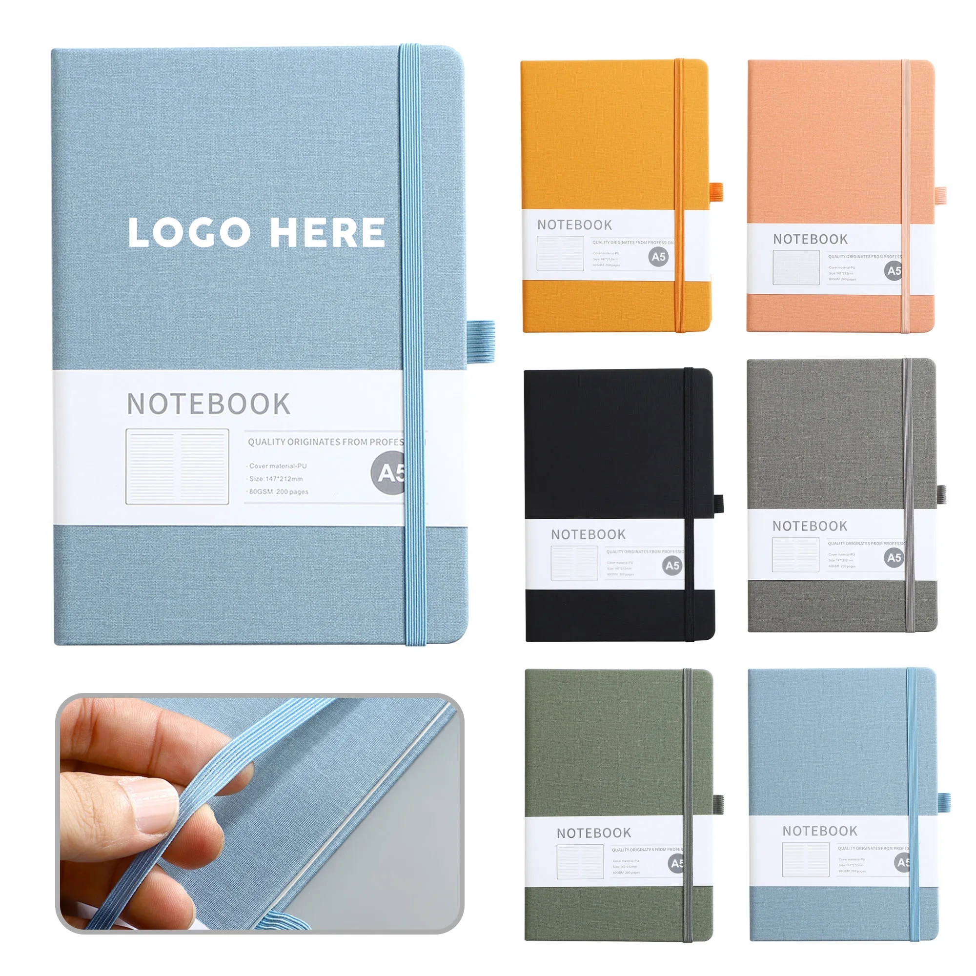 PU Leather Journal Book With Pen Loop 1