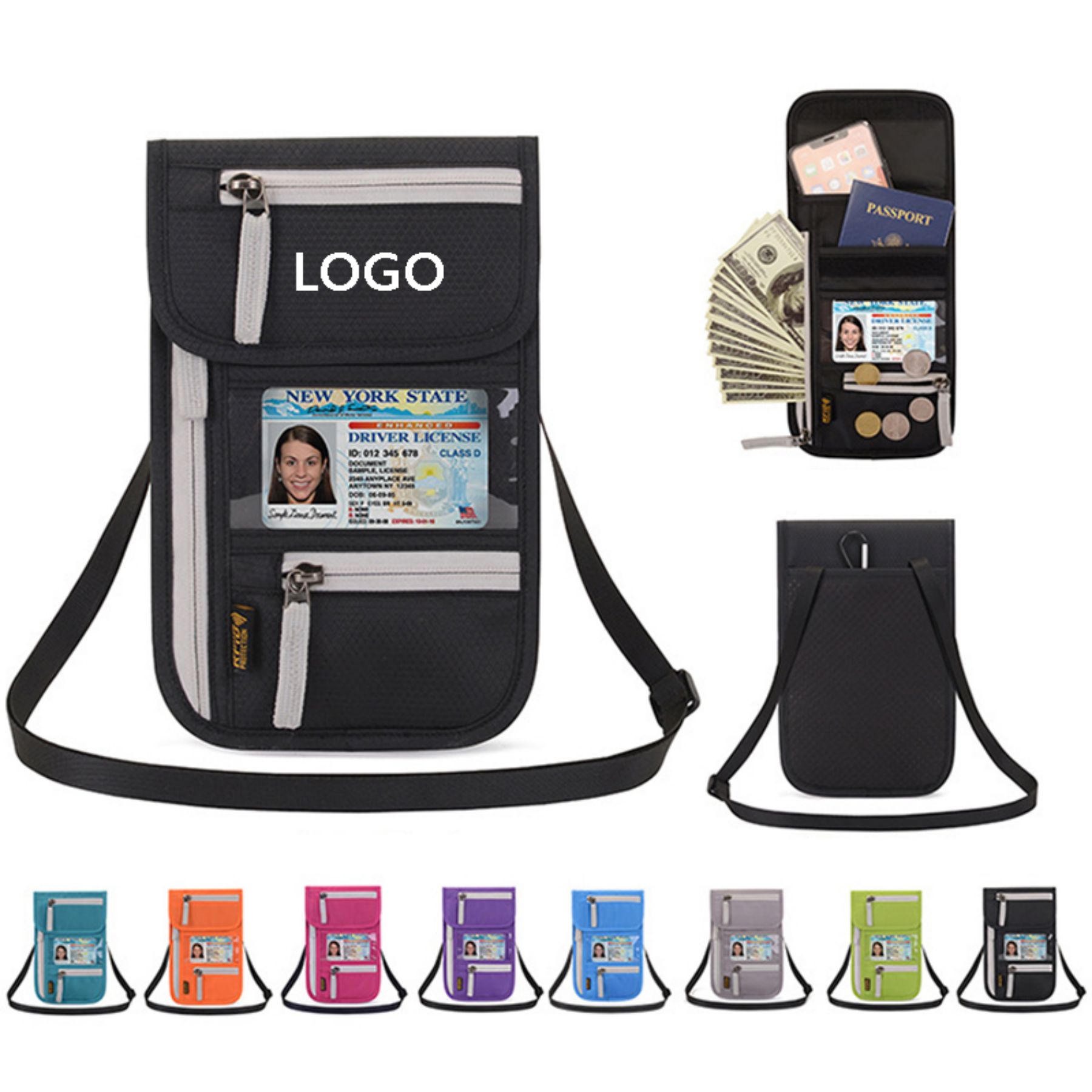 RFID Blocking Travel Neck Wallet 2