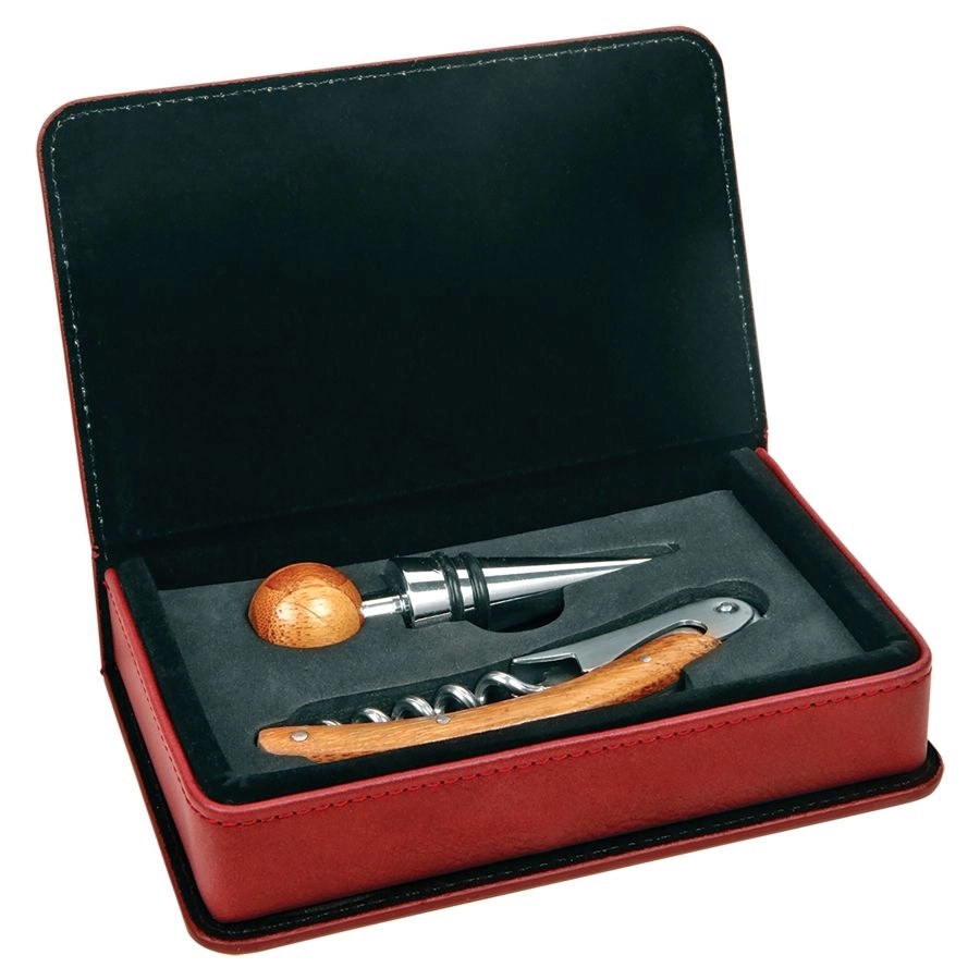 Leather Wine 2 PIECE Tool Set 6