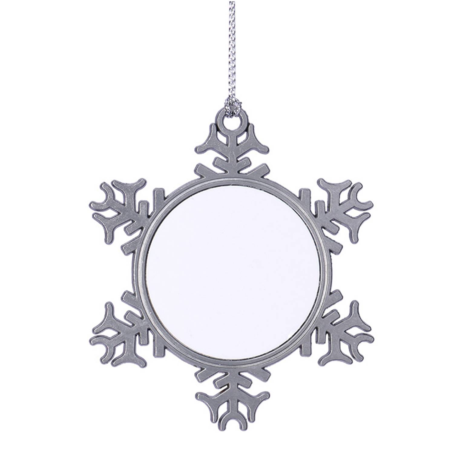Pewter Snowflake Christmas Tree Ornaments 4