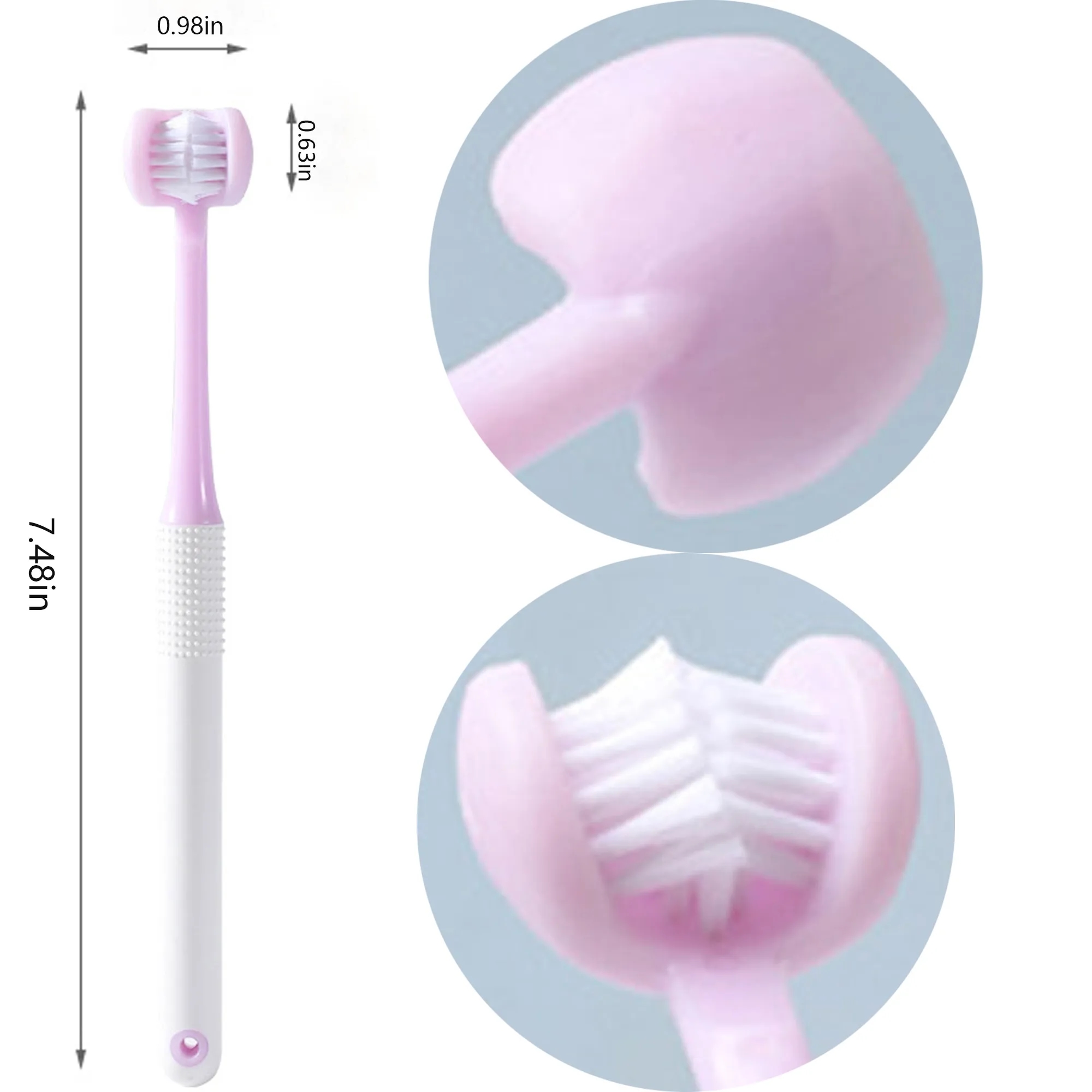 Soft Bristle Wrap-Around Protective Teeth Cleaning Three-Sid 2