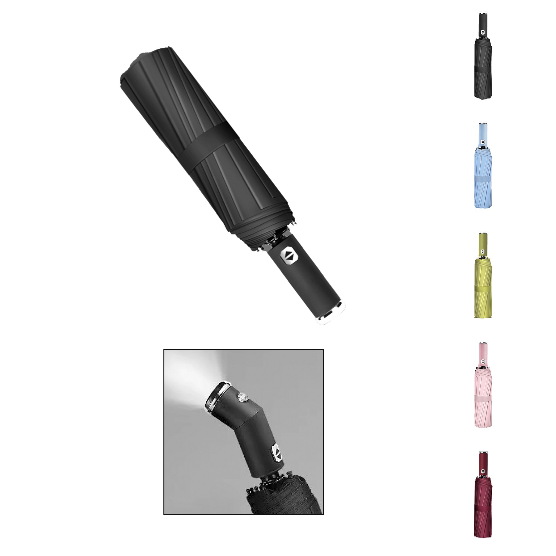 Ten Bone LED Automatic Lighting Folding Umbrella 3
