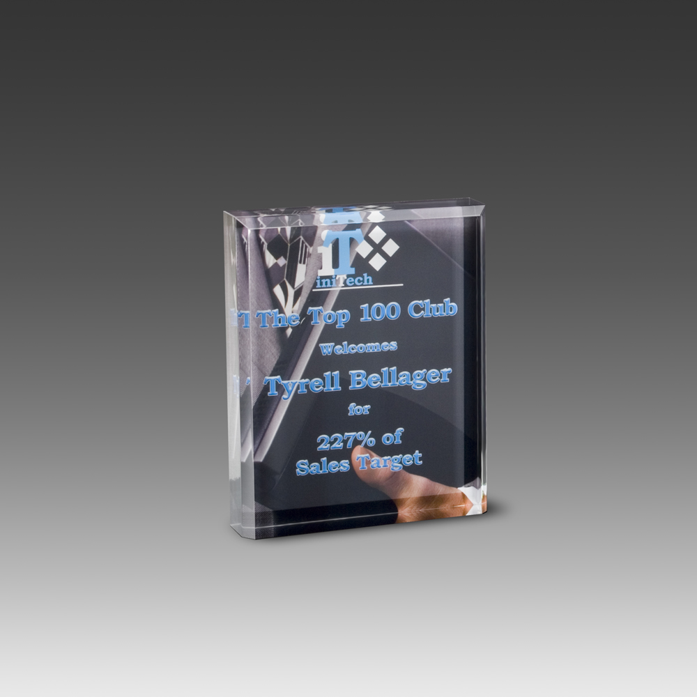 4" x 5" AcryliPrint HD Rectangle Award 1