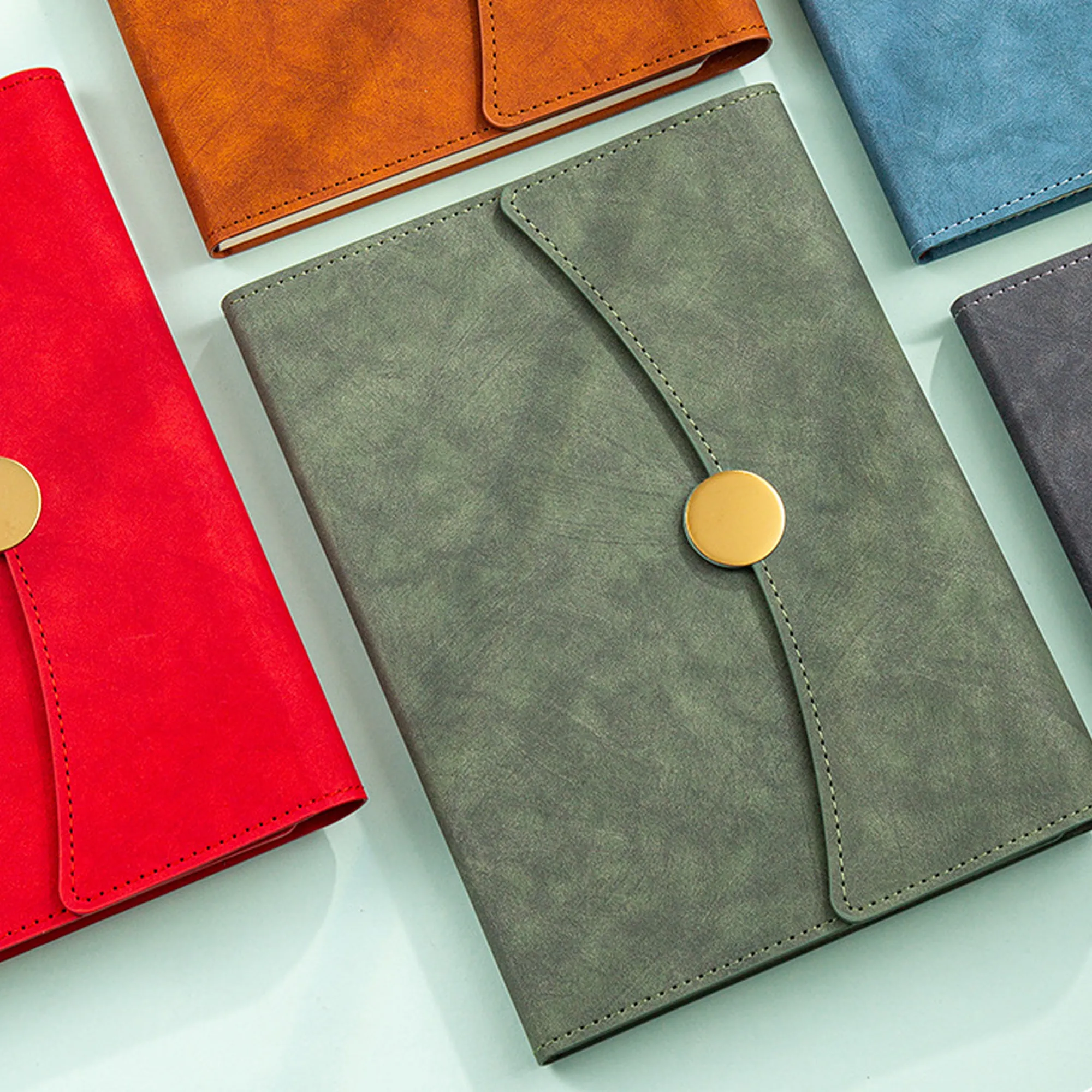 A5 soft leather business ring binder notebook 2