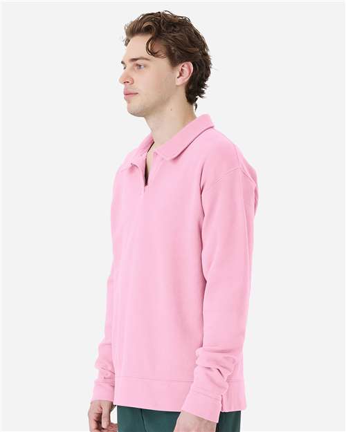 Unisex Garment-Dyed Polo Collar Sweatshirt - GDH490 6