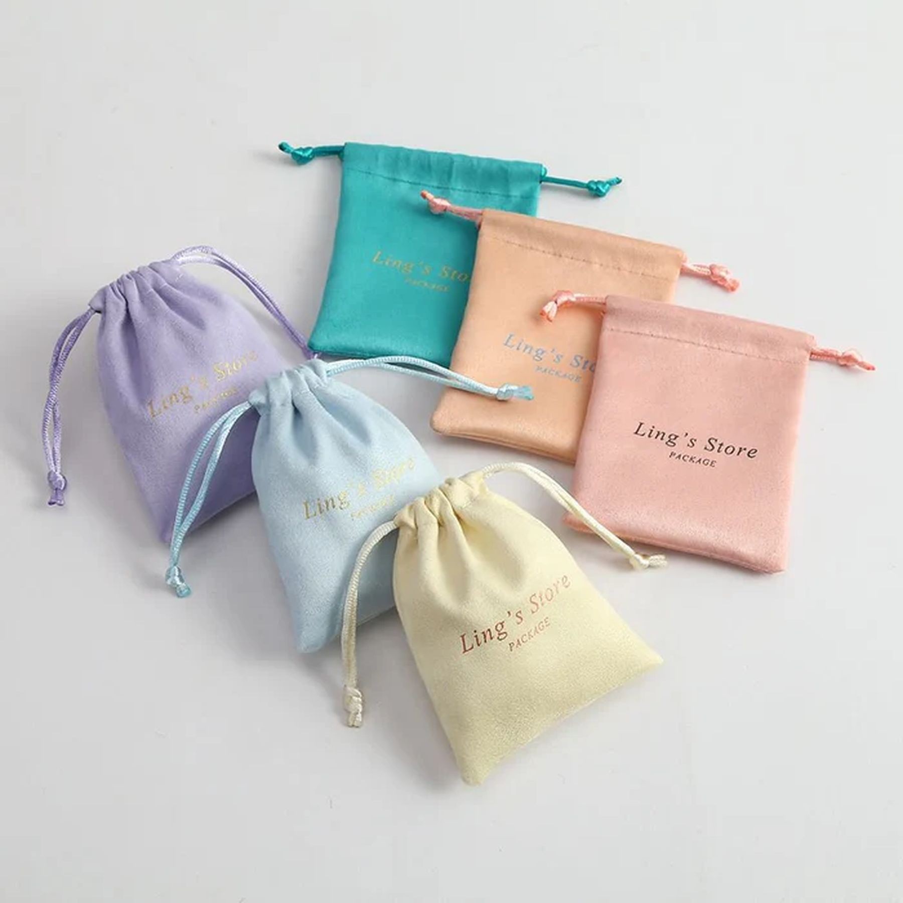 Suede Drawstring Jewelry Bag Gift Packaging Pouch 13
