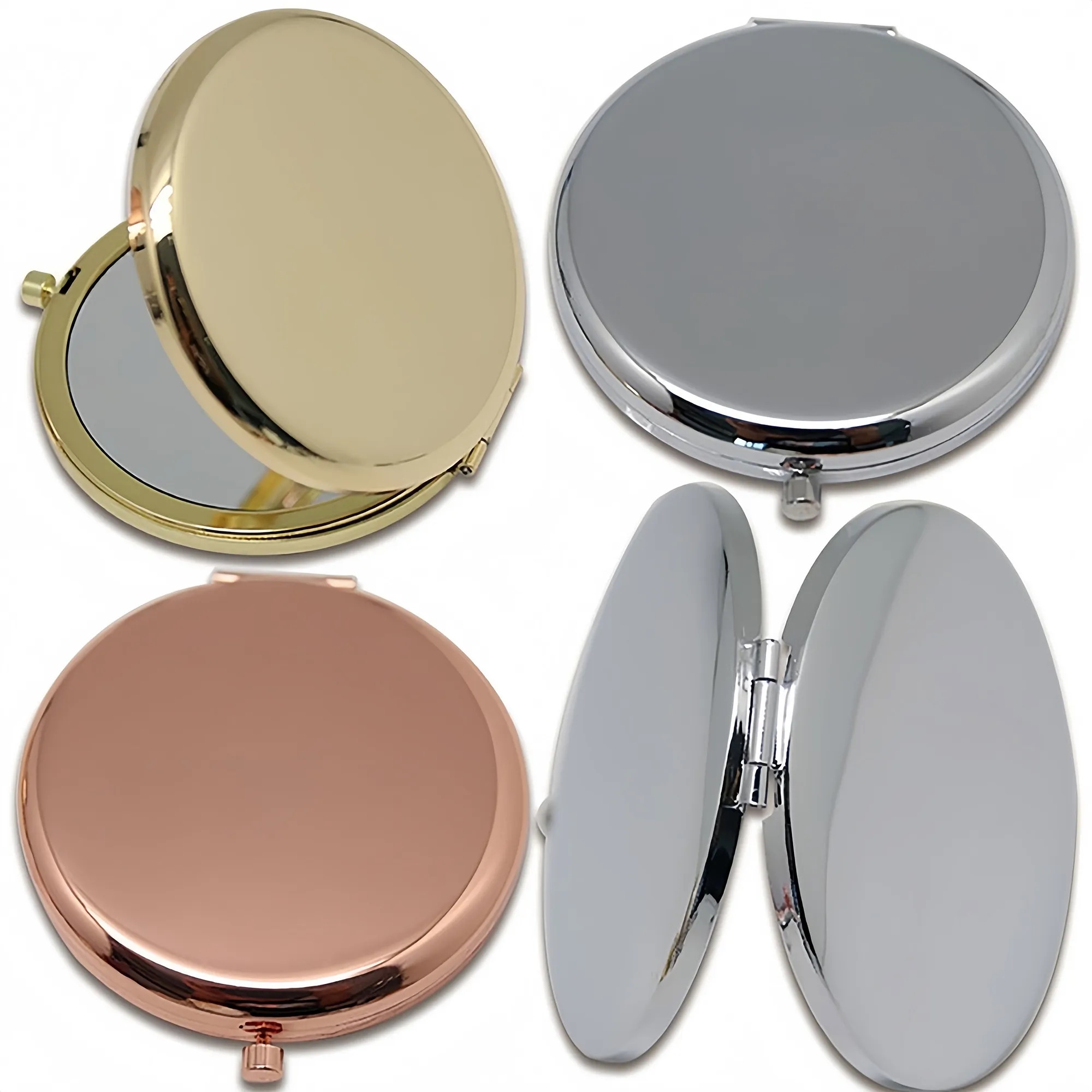 Stainless Steel Dual Sided Magnifying Folding Vanity Mirror 2