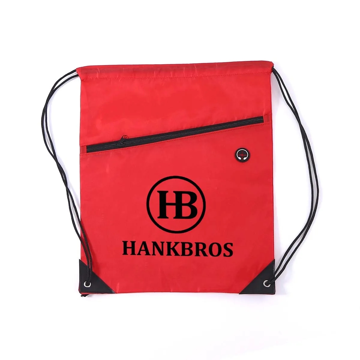 Promotional Drawstring Backpack with Earphone Hole 3