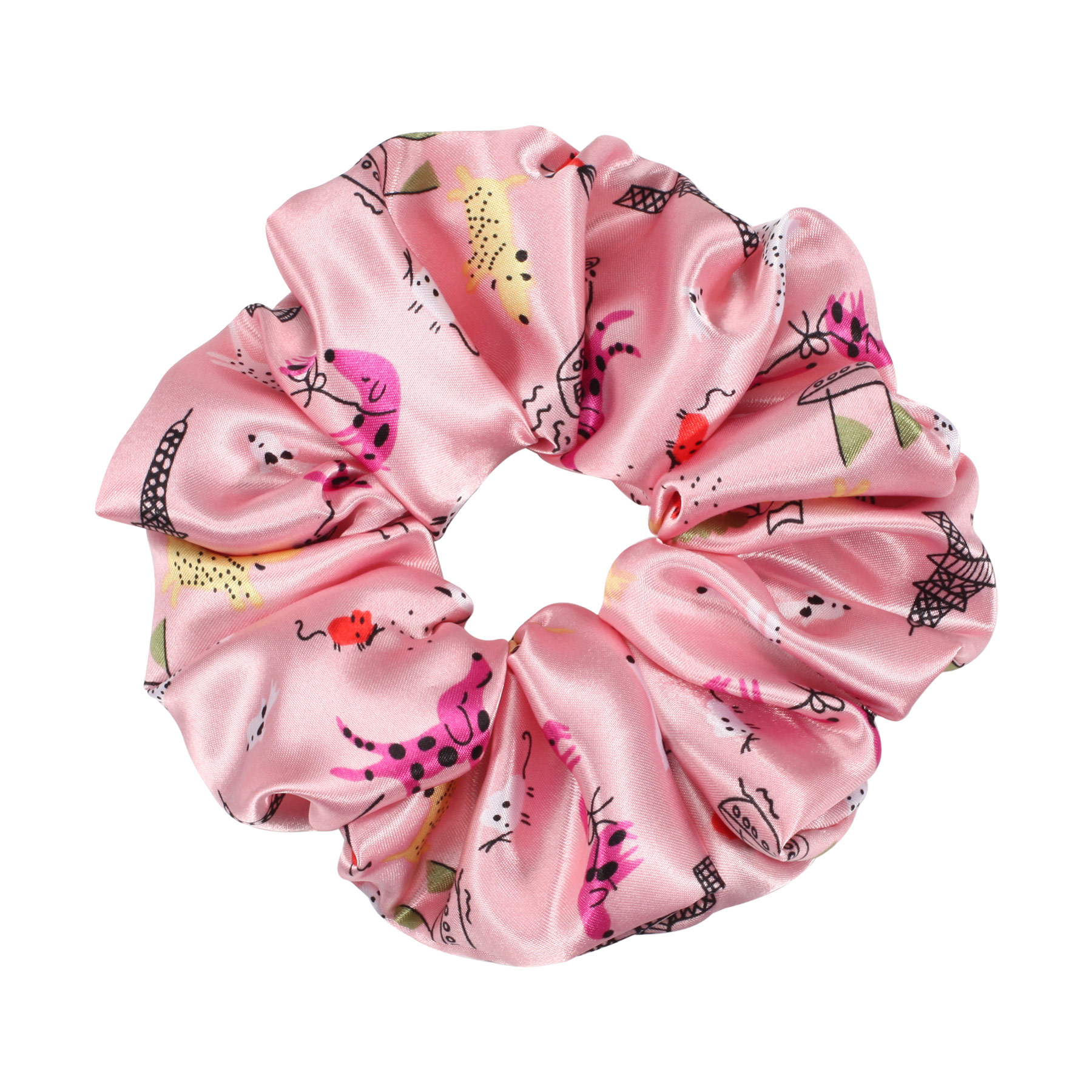 Full Color Printed Satin Silk Hair Scrunchies 40