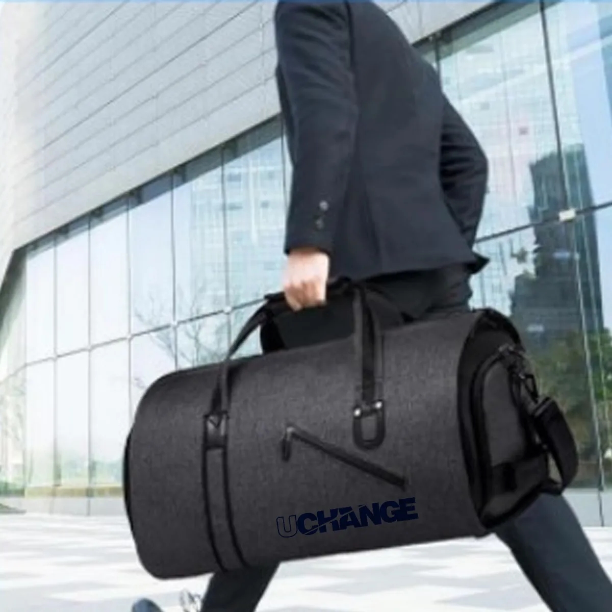 50L Travel Duffel Bag With Shoe Compartment & Trolley Sleeve 3