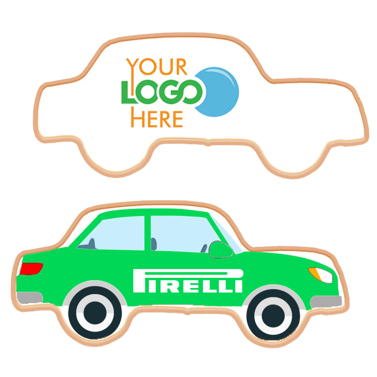 Car Shaped Logo Sugar Cookie 1