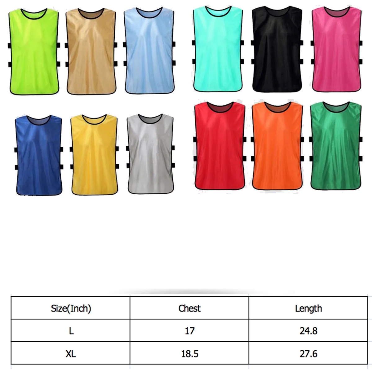 Custom Scrimmage Team Practice Jerseys Vests 3