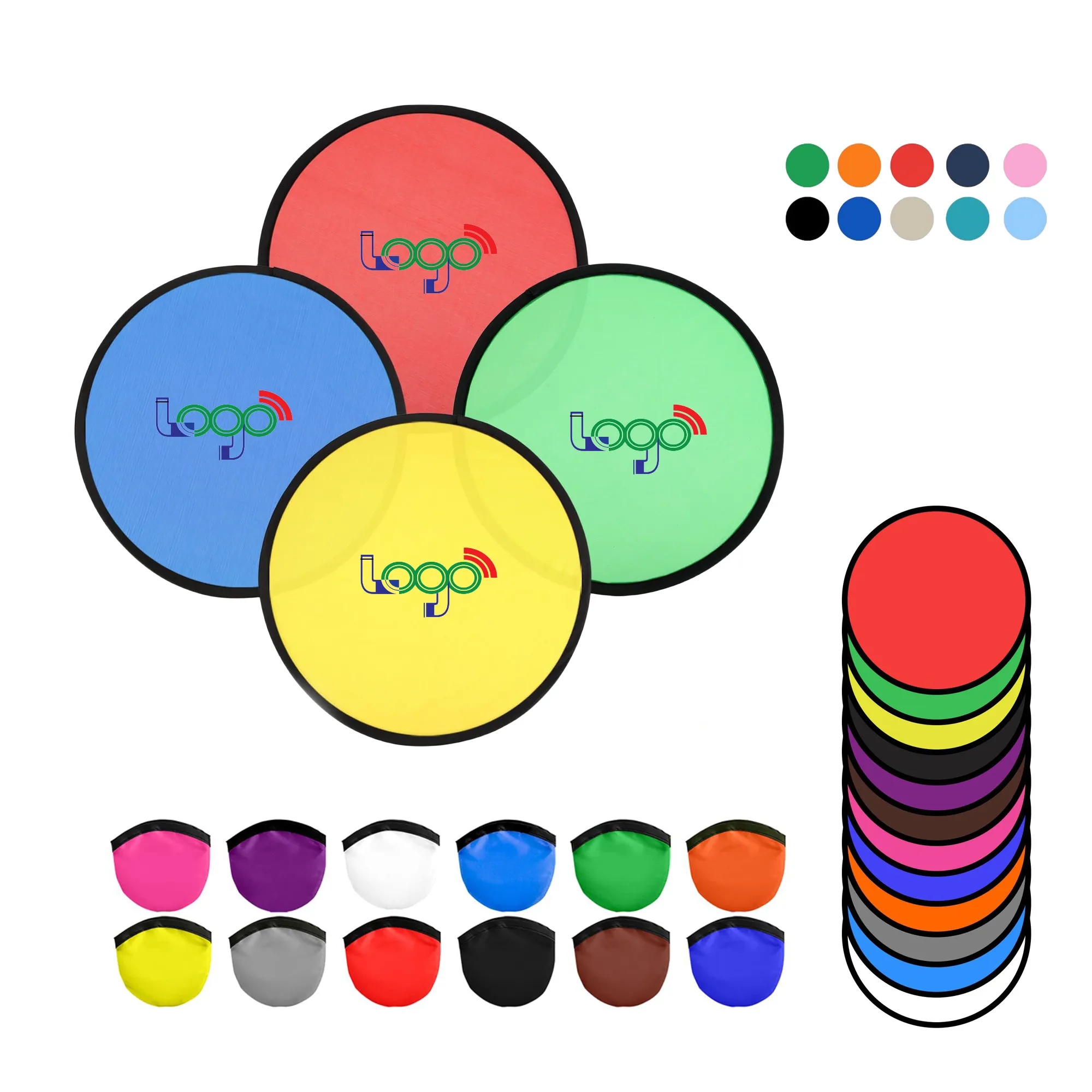 OEM Personal Logo Foldable Flying Disc Fans 3