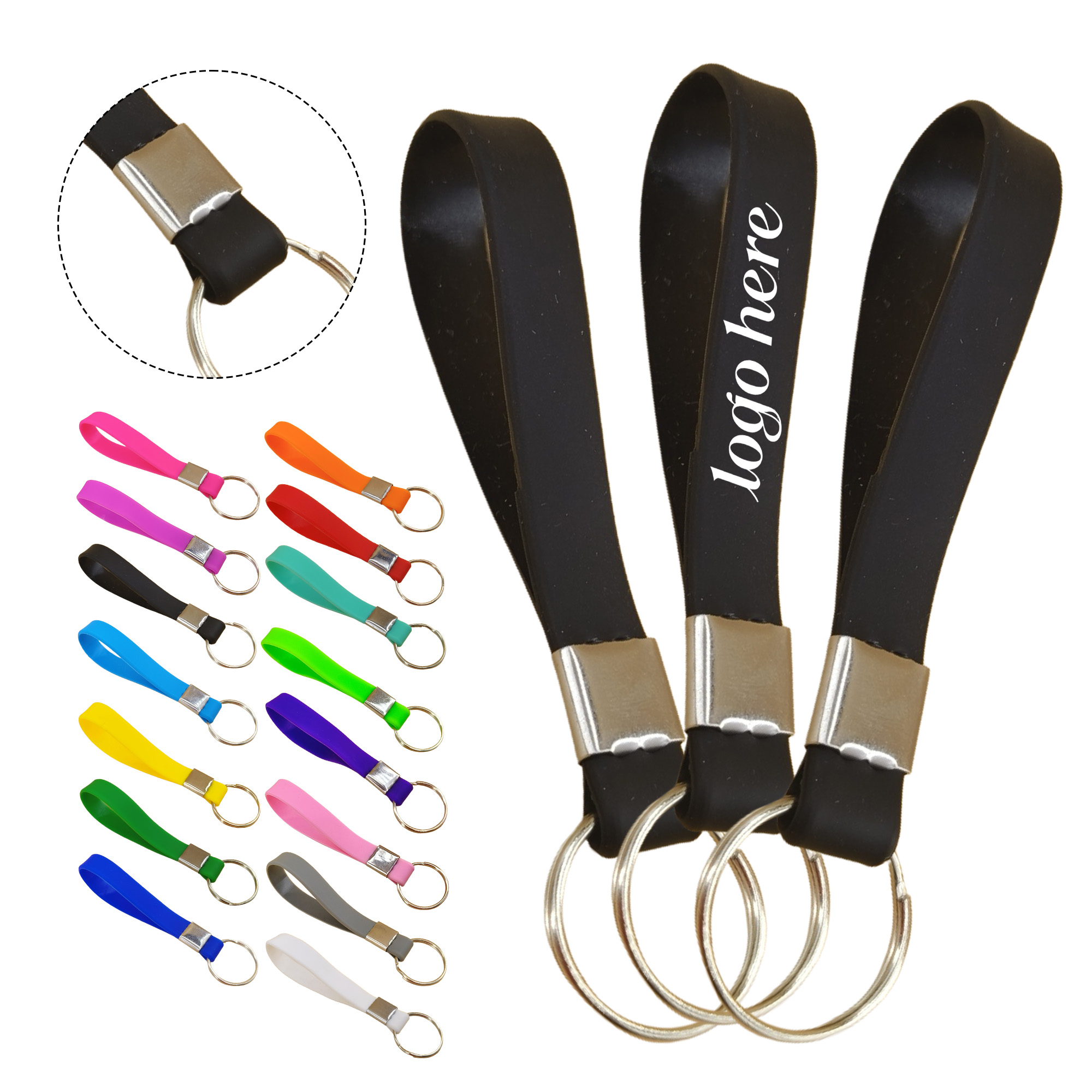 Custom Silicone Colorful Keychain 2