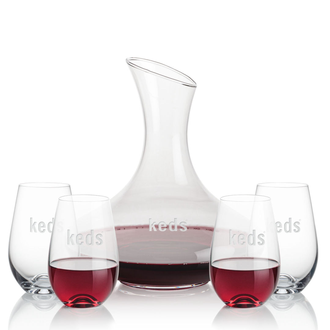 Innisfil Carafe & Boston Stemless Wine 2