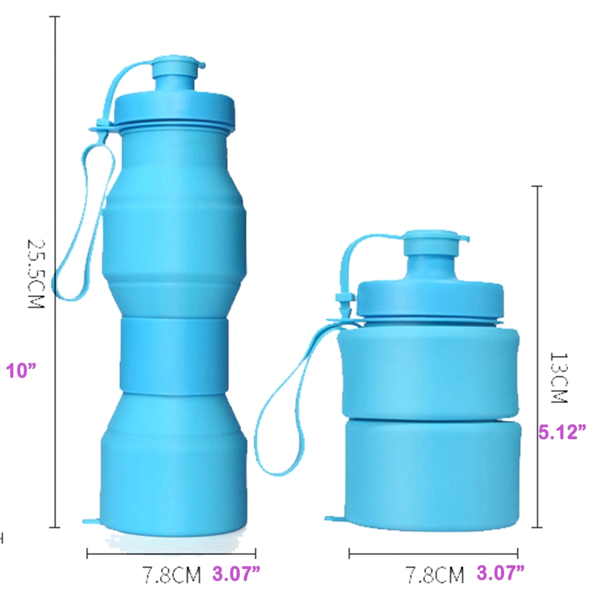 27 Oz Collapsible Silicone Water Bottle 4