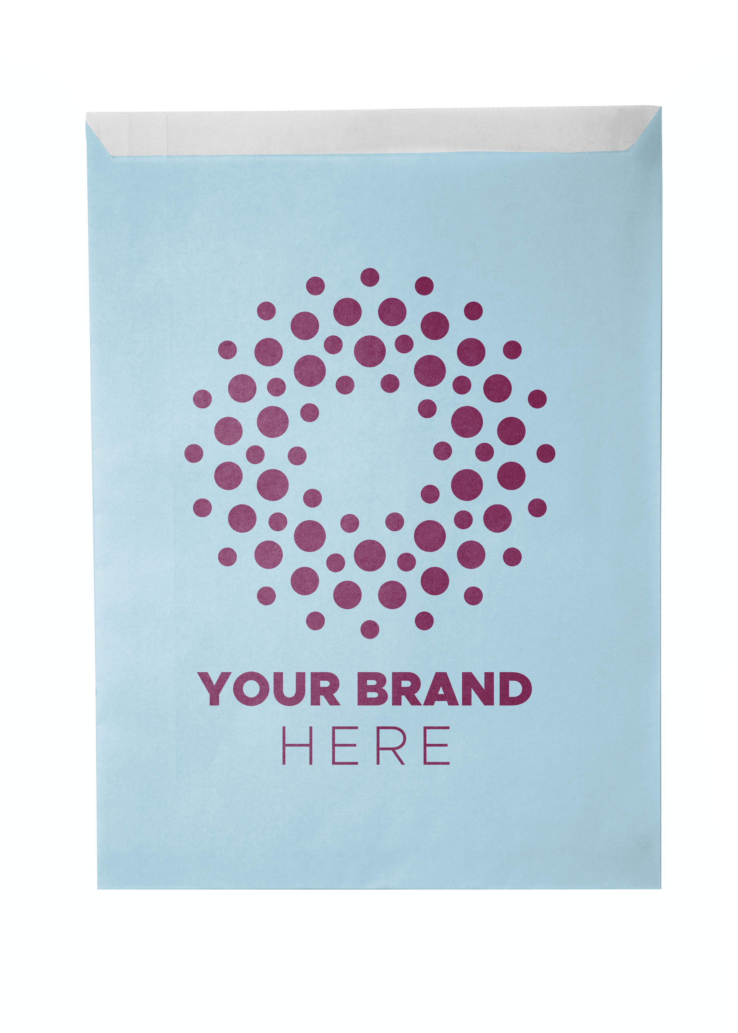 One-color Colored Paper Bag Blue (8.5"W x 11"H)