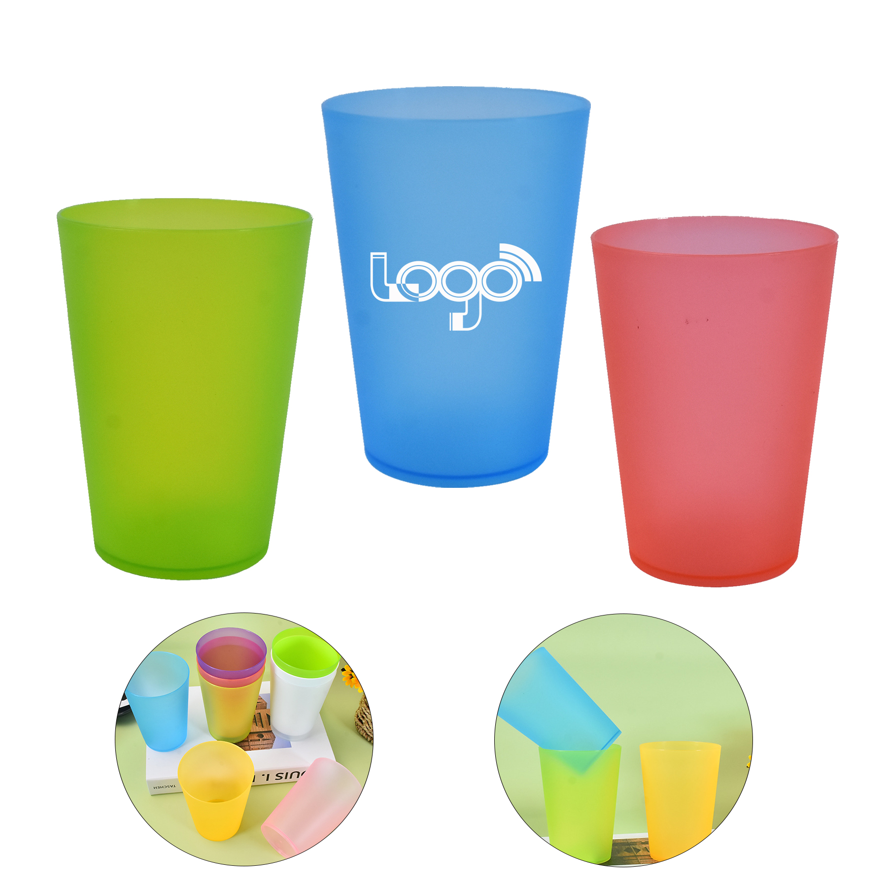 9 Oz Colorful Plastic Cups 3