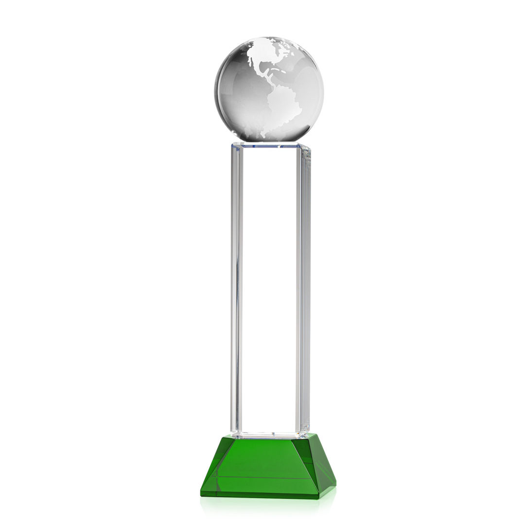 Globe Award on Stowe Base - Green 11