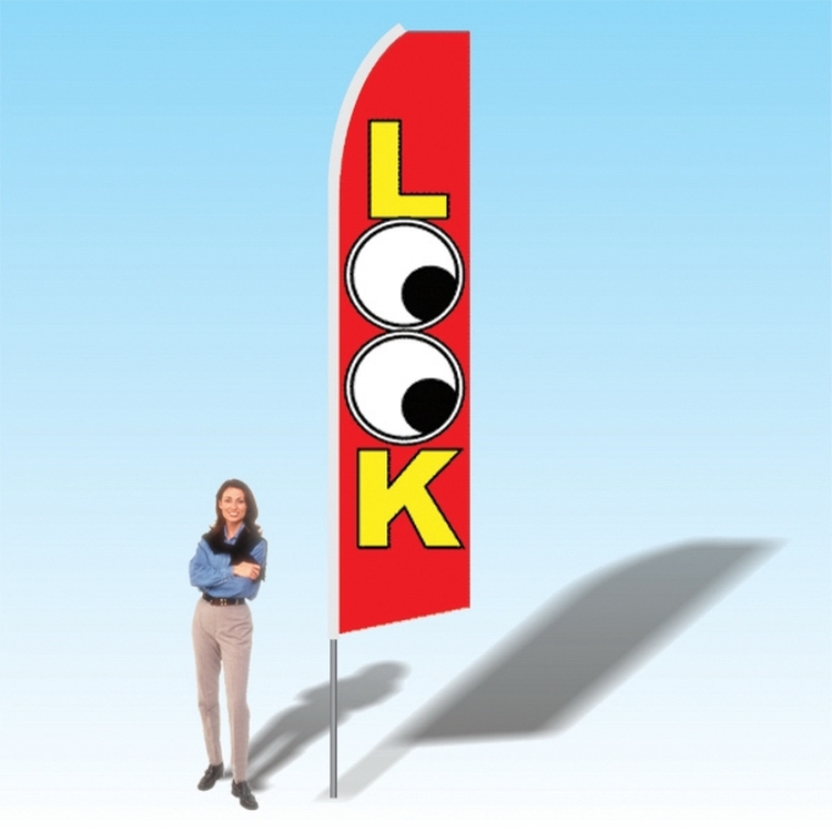 15FT Look Red Advertising Banner Flag 1